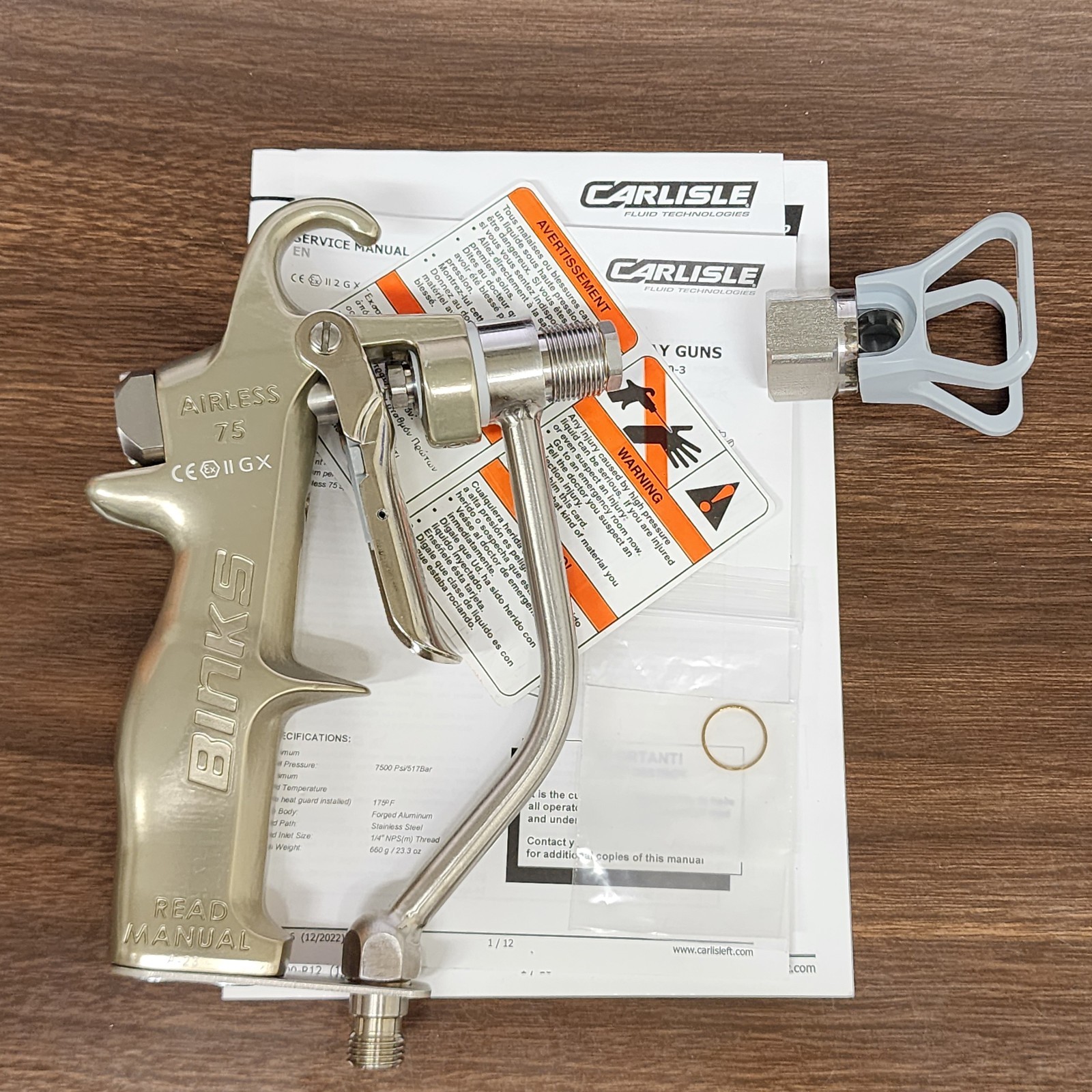 NEW Binks 0811-7500-1 Airless Model 75 Spray Gun,7500 Psi NEW Binks 0811-7500-1 Airless Model 75 Spray Gun,7500 Psi