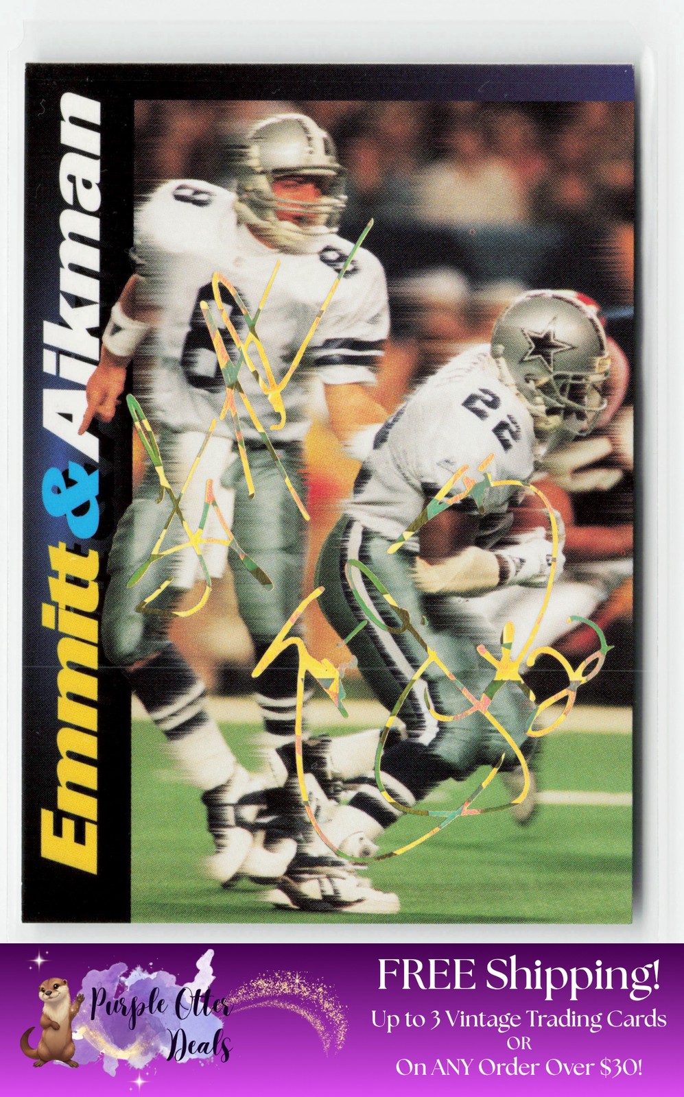 1995 Football\'s Finest - #190 Emmitt & Aikman - Excellent