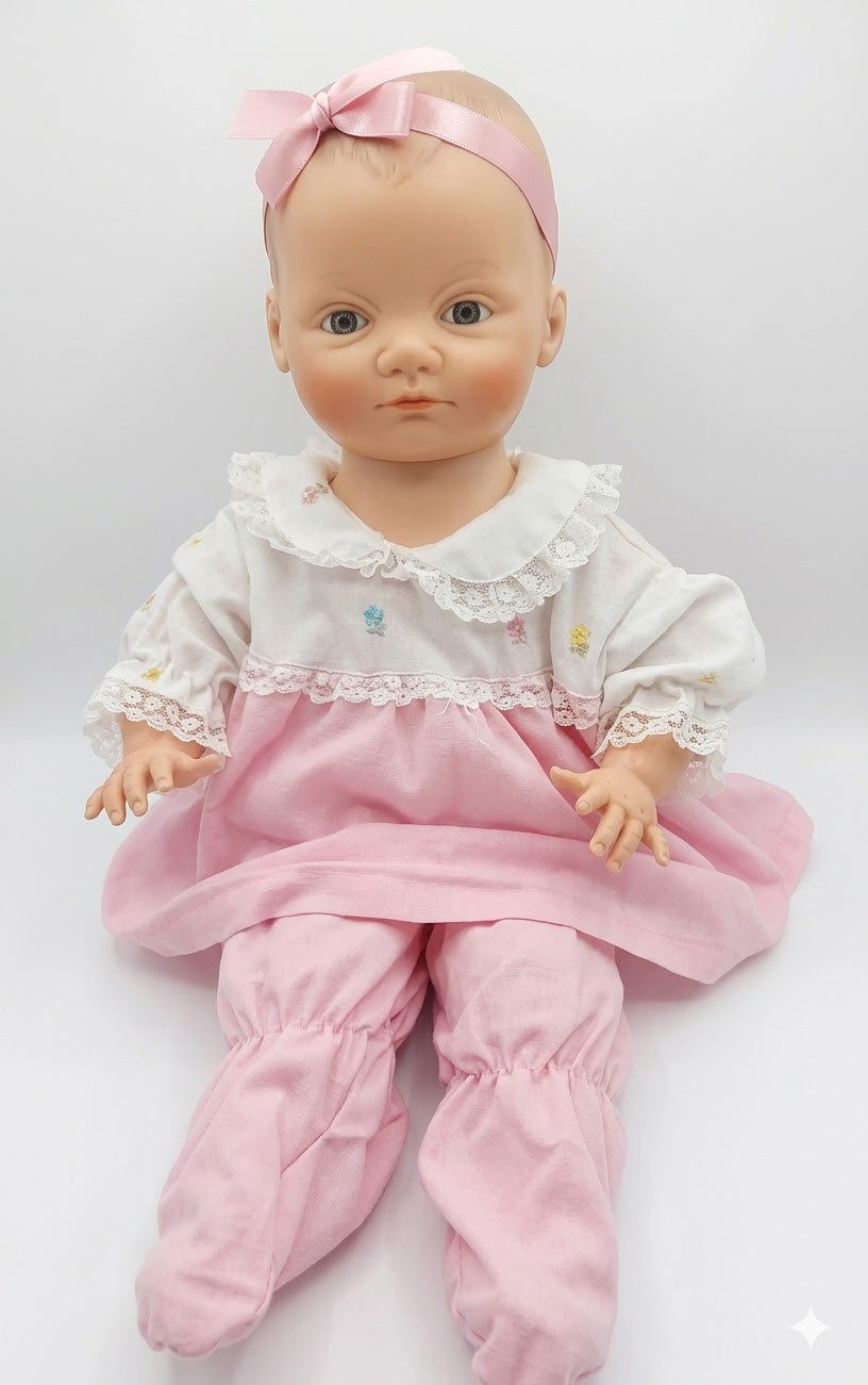 Vintage Cameo Newborn Miss Peeps Baby Doll *Video* Works Great 18 inch In  Pink 