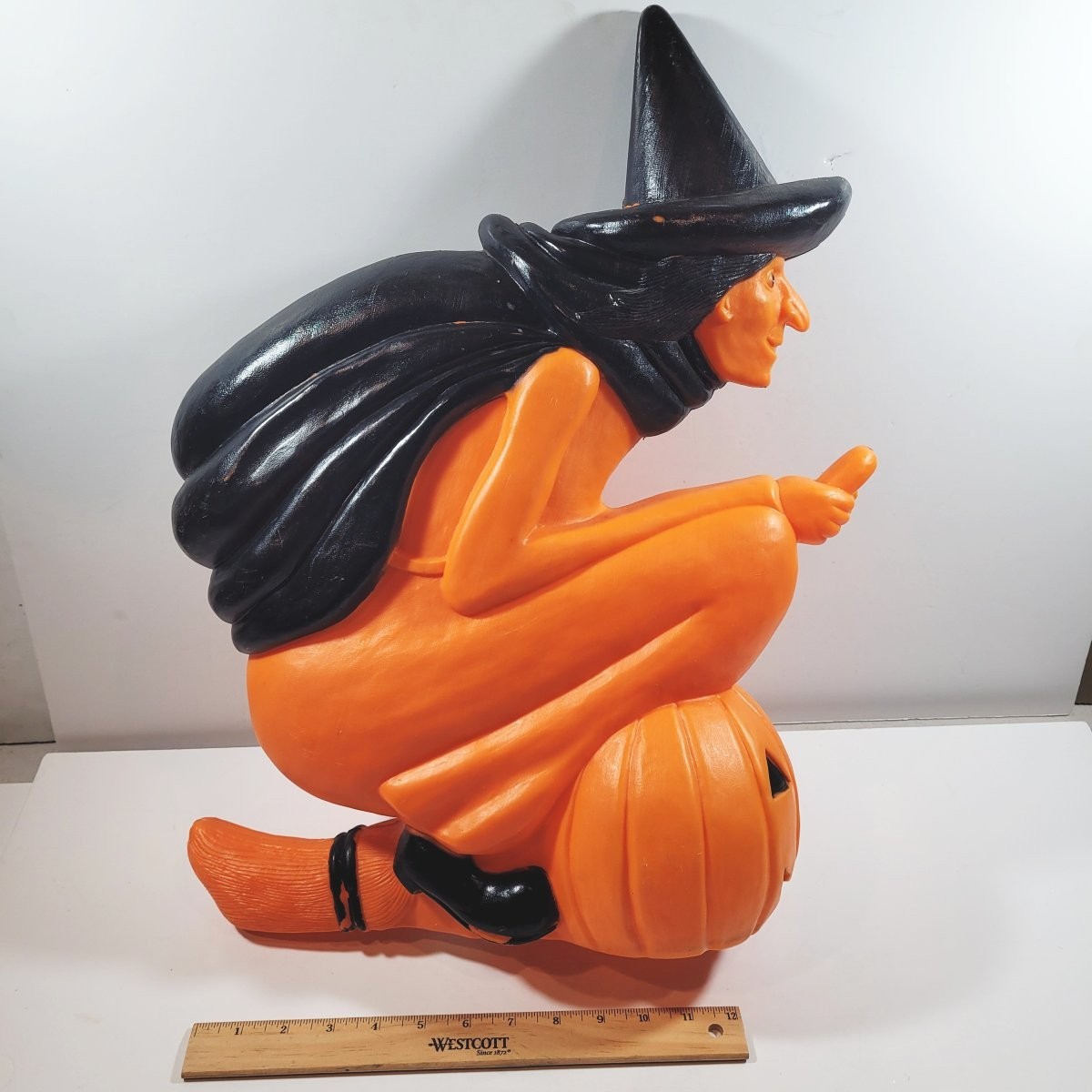 Vintage 1992 Don Featherstone Witch Pumpkin Blow Mold Union Products Halloween Vintage 1992 Don Featherstone Witch Pumpkin Blow Mold Union Products Halloween