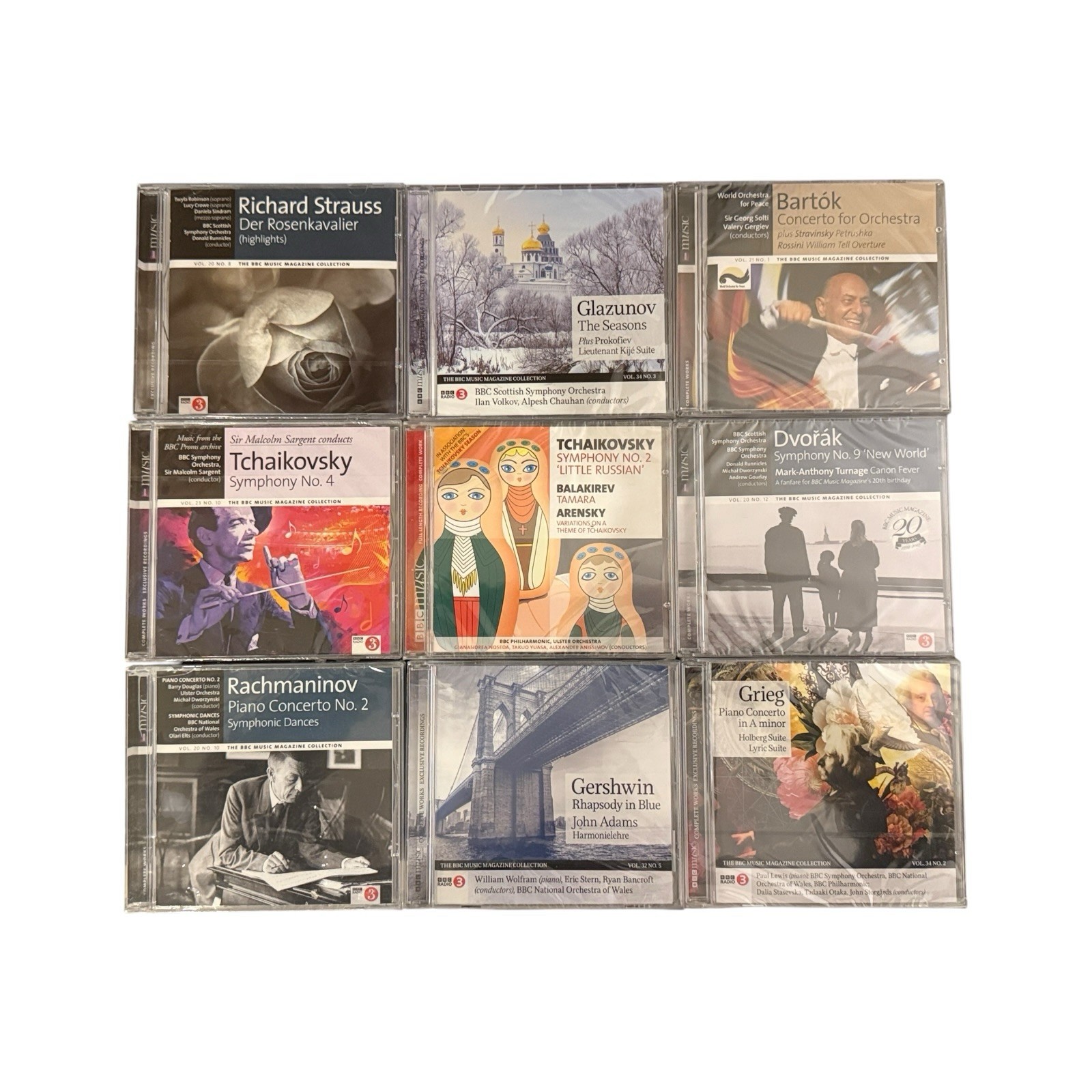 Grieg Gershwin Tchaikovsky Rachmaninov BBC Music 9 CD Bundle SEALED Classical