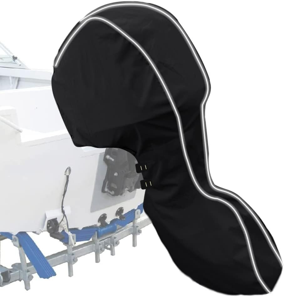 600D Fade and Crack Resistant Full Outboard Motor Cover,Heavy-Duty Waterproof