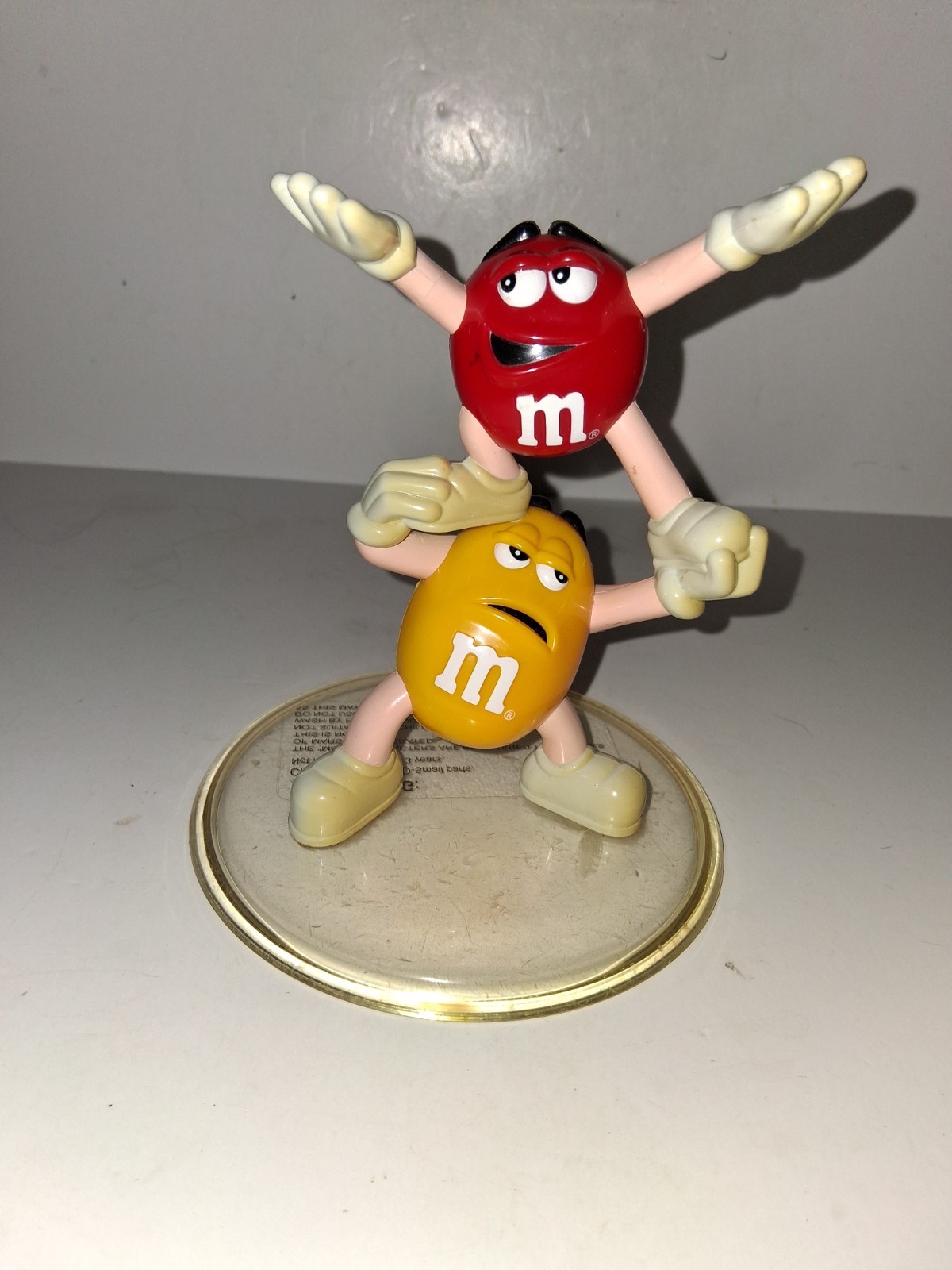 Red & Yellow M&M Figurines Balancing Chocolate Candy M & M\'S  Plastic 6\