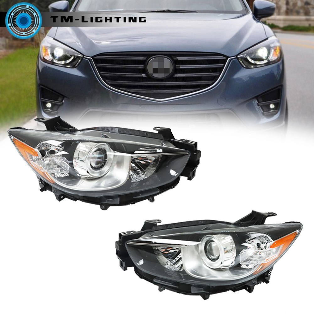 For 2013-2016 Mazda CX-5 Headlights Assembly Left+Right Side Halogen Clear Lens