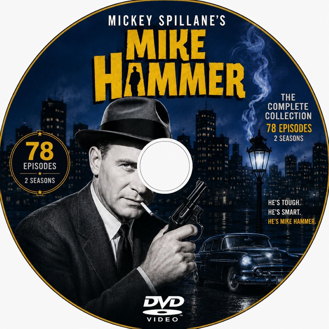 Mike Hammer (1958) Darren McGavin Classic Crime TV DVD – Complete 78 Episodes