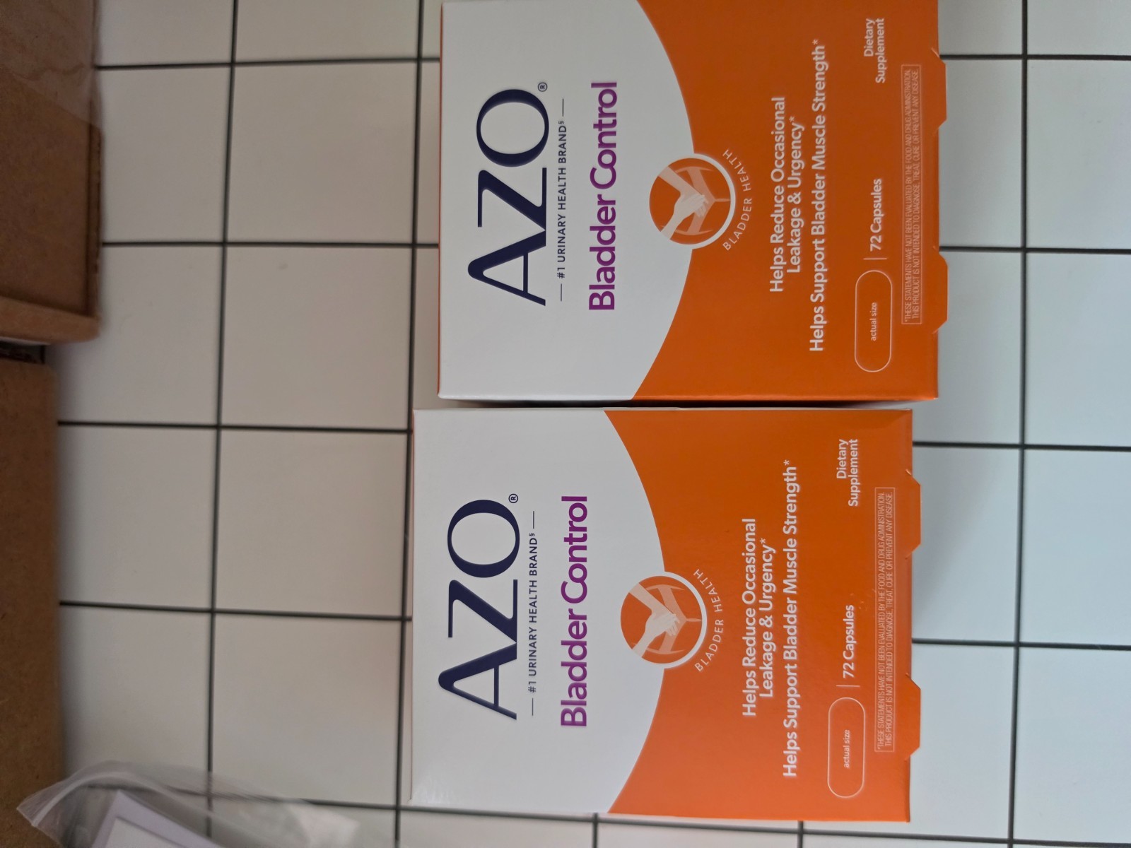 Lot of 2 AZO Bladder Control with Go-Less 72 Ct - EXP 11/26