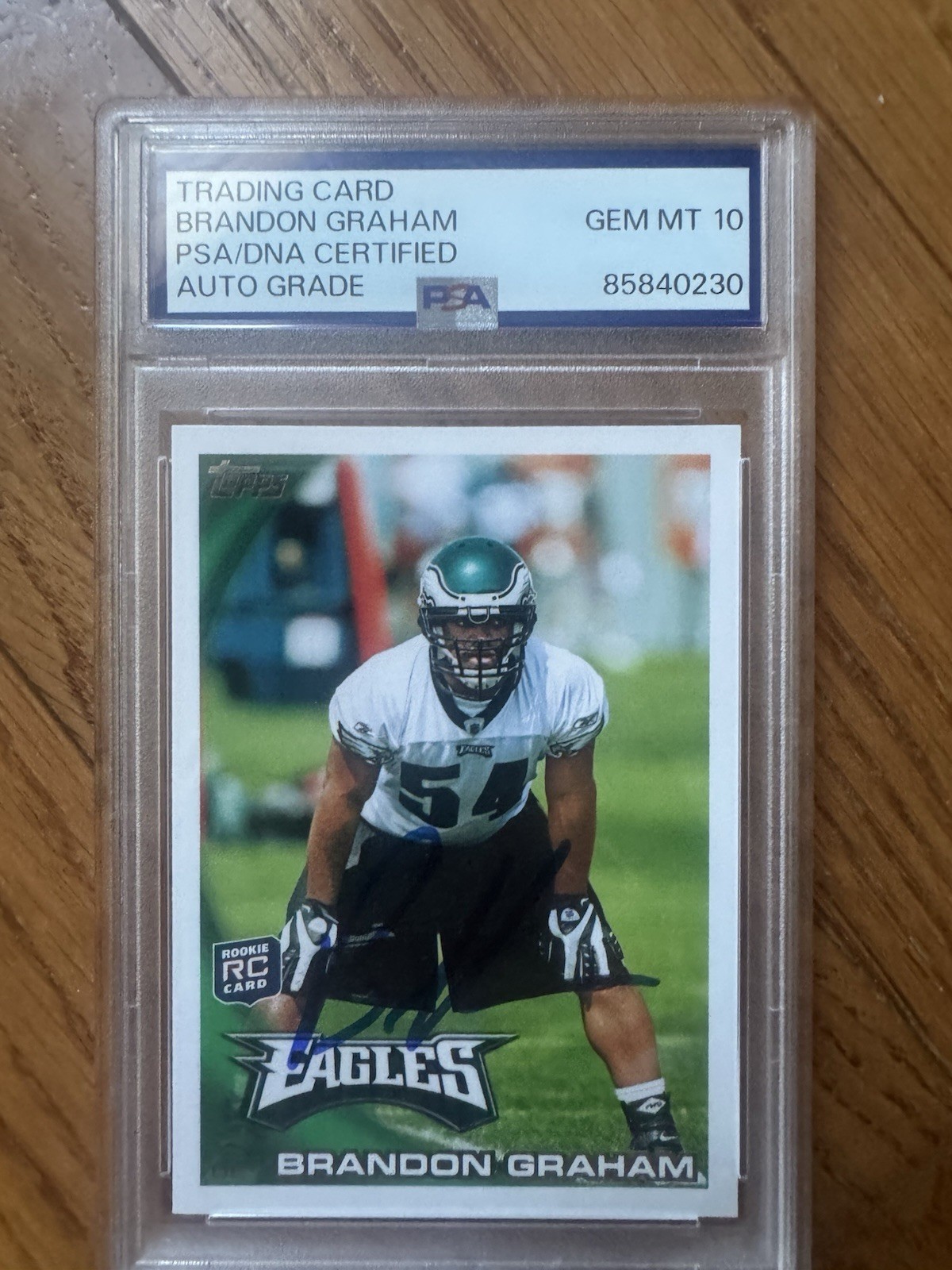 Brandon Graham signed auto 2010 Topps Football Eagles PSA 10 Auto 01