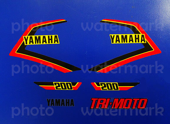 1983 83' yamaha YTM 200 Tri-Moto 6pc Trike Graphics graficos Decals Stickers