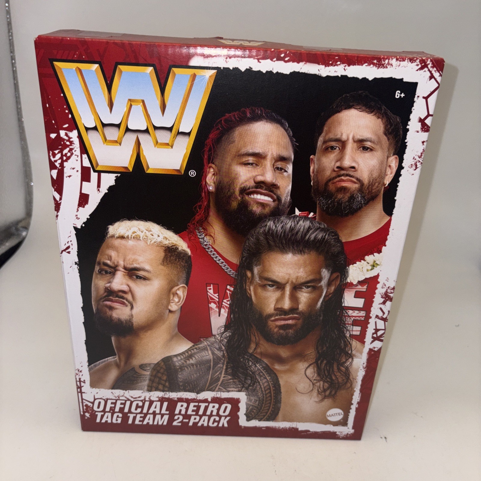 Bloodline WWE Retro 4-pack Roman Reigns, Solo Sikoa, Jey Uso, Jimmy Uso Mattel