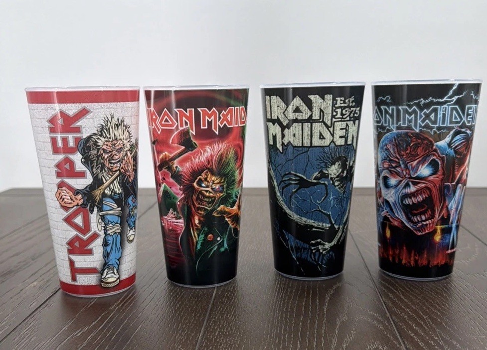 Iron Maiden (4) Cup Collection 2026 Run For Your Lives Dive Bar Only Very Rare Iron Maiden (4) Cup Collection 2026 Run For Your Lives Dive Bar Only Very Rare