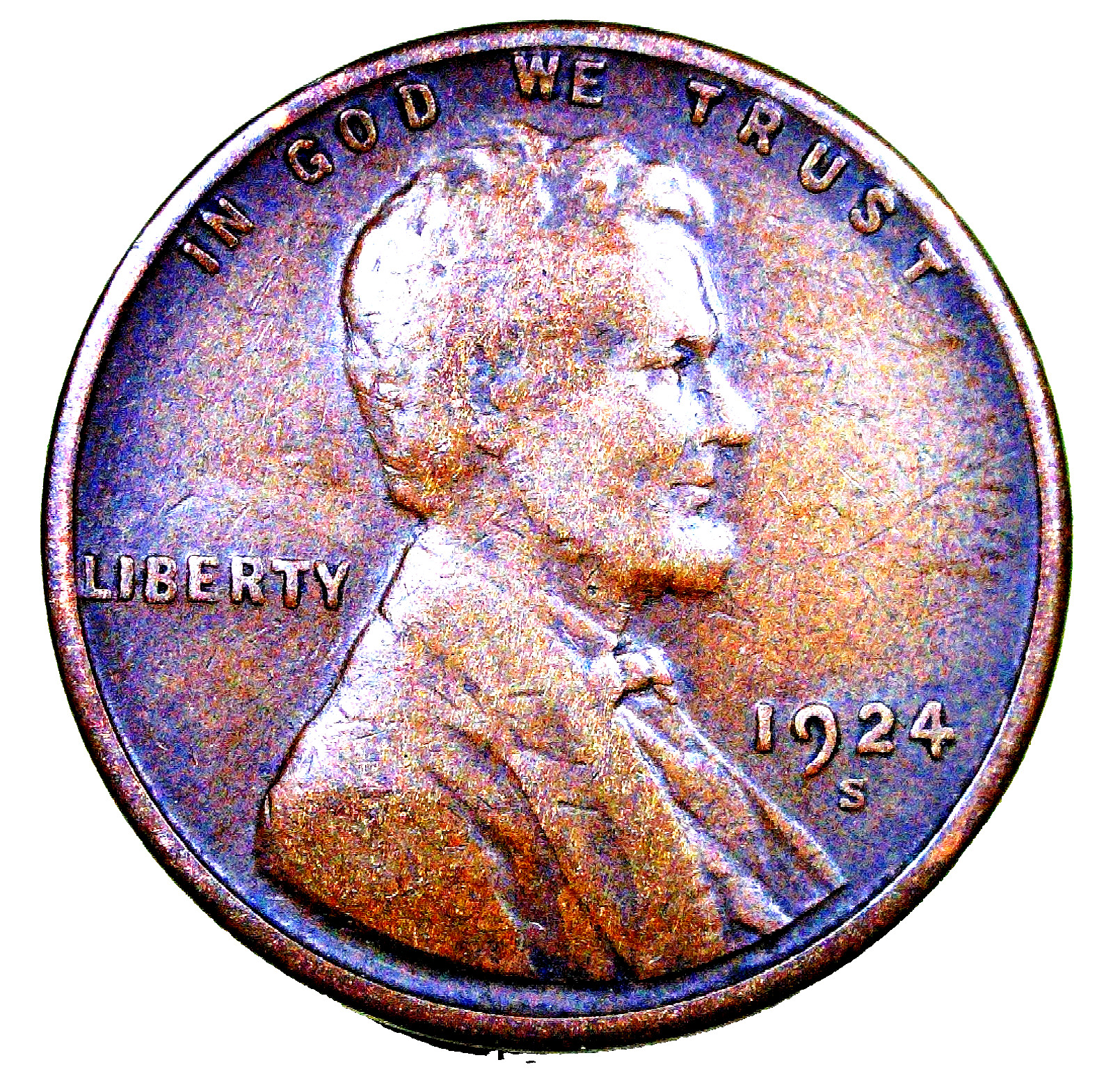 1924-S Lincoln Wheat Penny .....   Nice Detailed Coin....   10-3-16