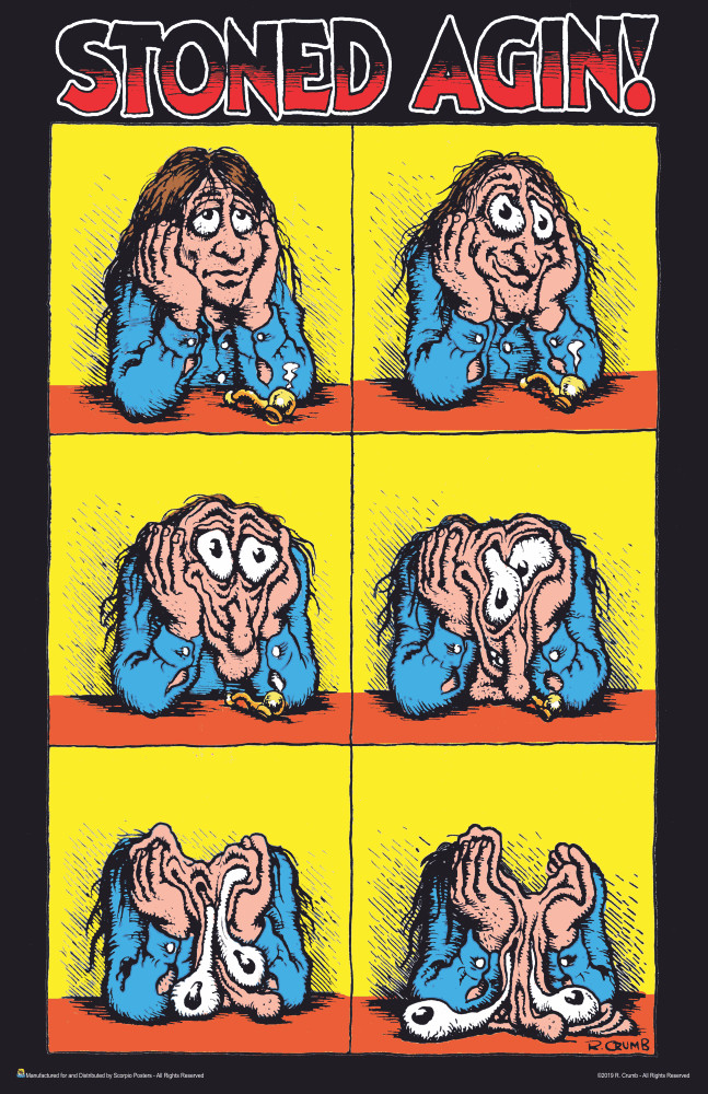 Stoned Agin by R. Crumb Mini Poster- 11 Stoned Agin by R. Crumb Mini Poster- 11