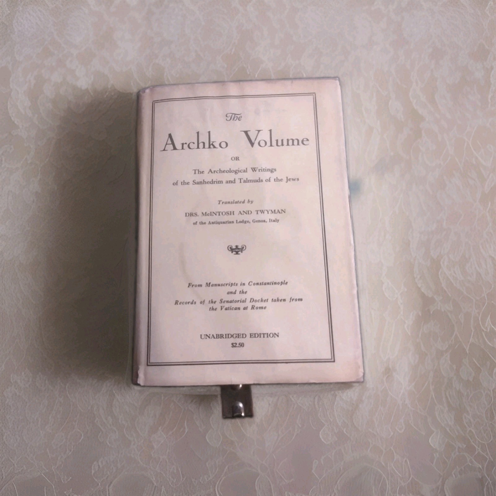 Vintage 1954 The Archko Volume Unabridged Edition Paperback W.D. Mahan Rare