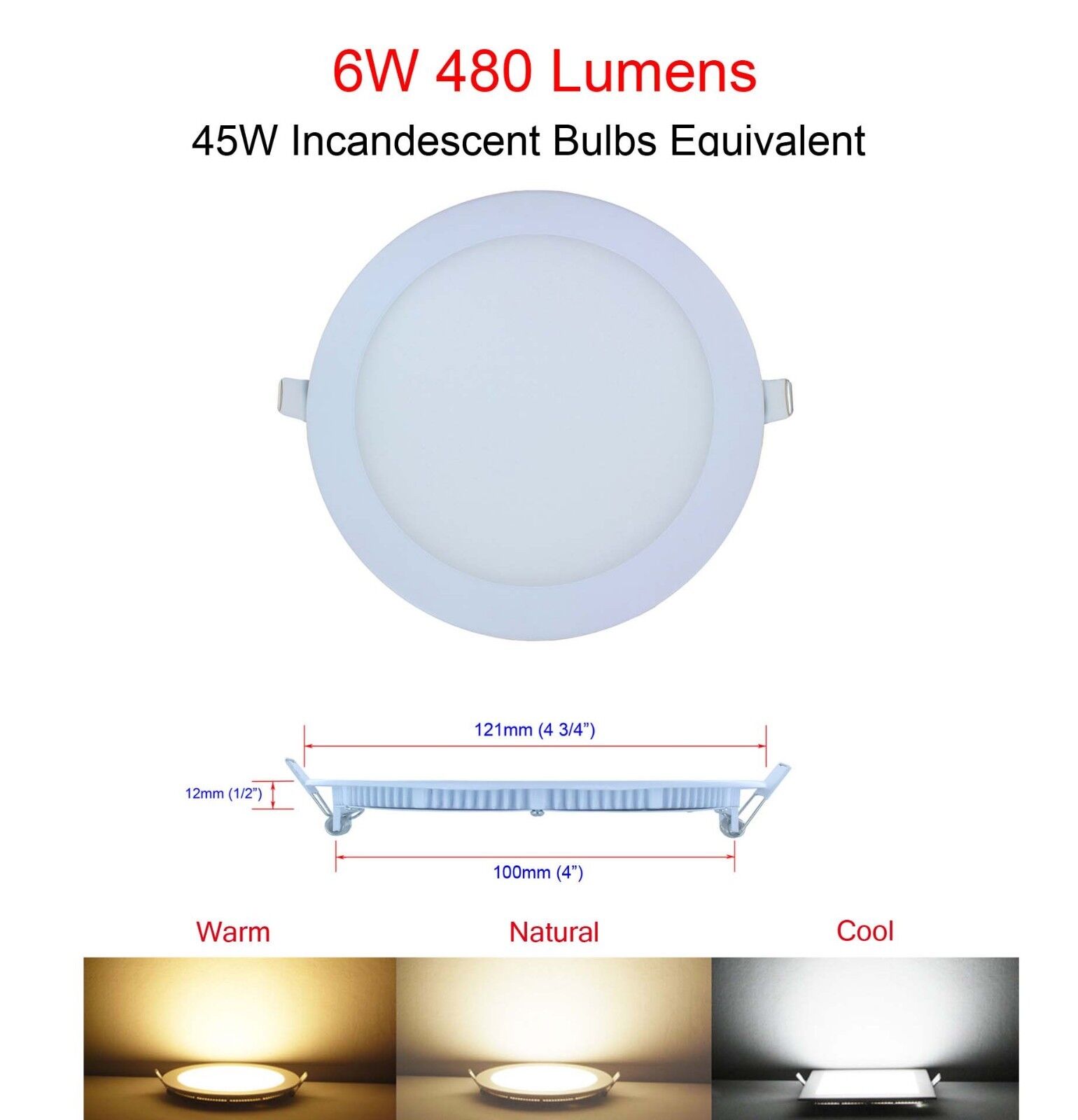 6W 9W 12W 15W 18W 21W 24W LED Recessed Ceiling Panel Light Bulbs Slim Lamp