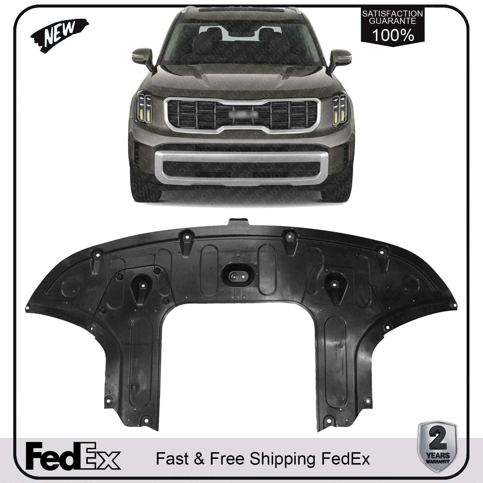 NEW Front Engine Splash Shield Under Cover For 2020-2025 Kia Telluride KI1228176