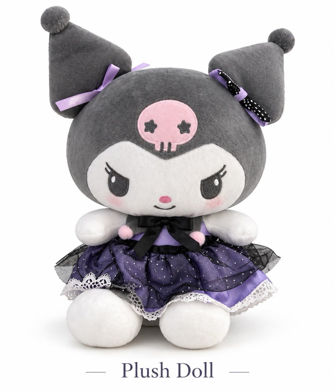 Kuromi Purple Lace Large Plush Doll Stuffed Toy Gothic Kawaii Cute Collectible