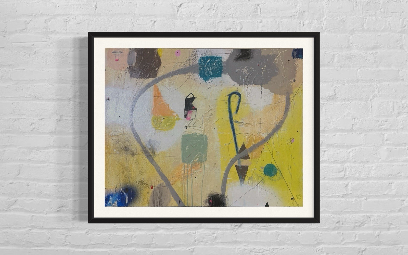 Modern Abstract Expressionist Original Painting Wall Decor  'Why Go Home'