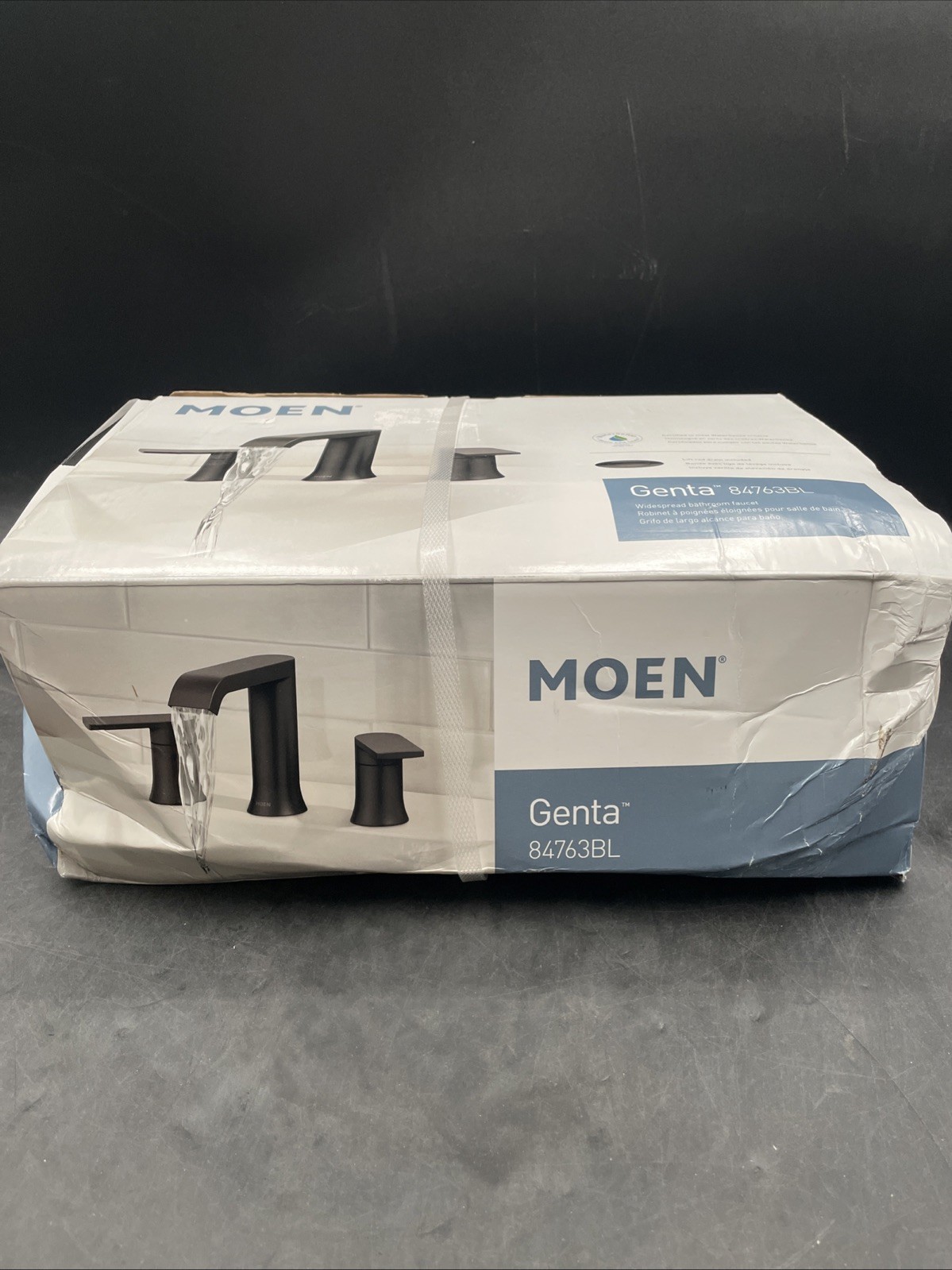 *READ*MOEN Genta Widespread 2-Handle Bathroom Faucet Matte Black 84763BL Sealed *READ*MOEN Genta Widespread 2-Handle Bathroom Faucet Matte Black 84763BL Sealed