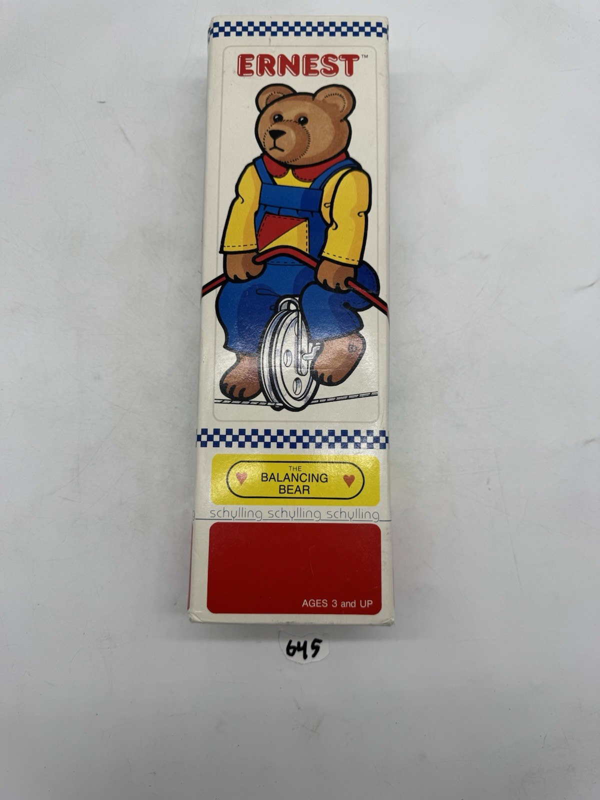 1986 Schylling Ernest the Balancing Bear Tightrope Toy Original Box 1986 Schylling Ernest the Balancing Bear Tightrope Toy Original Box