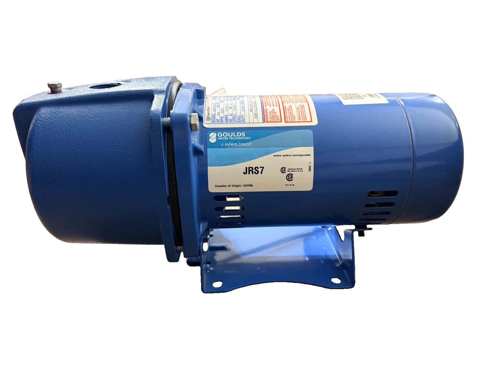 Goulds Water Technology JRS7 Jet Pump 3/4 HP 7 GPM Cast Iron Housing Goulds Water Technology JRS7 Jet Pump 3/4 HP 7 GPM Cast Iron Housing