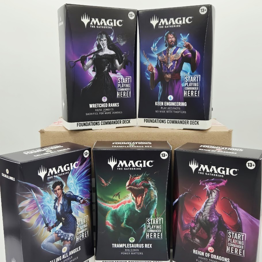 Magic The Gathering - Foundations Commander Deck Sealed Case (5 Decks NEW)