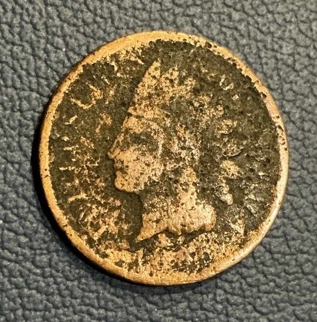 1876 1C Indian Cent - Hard To See Date - Corrosion 1876 1C Indian Cent - Hard To See Date - Corrosion