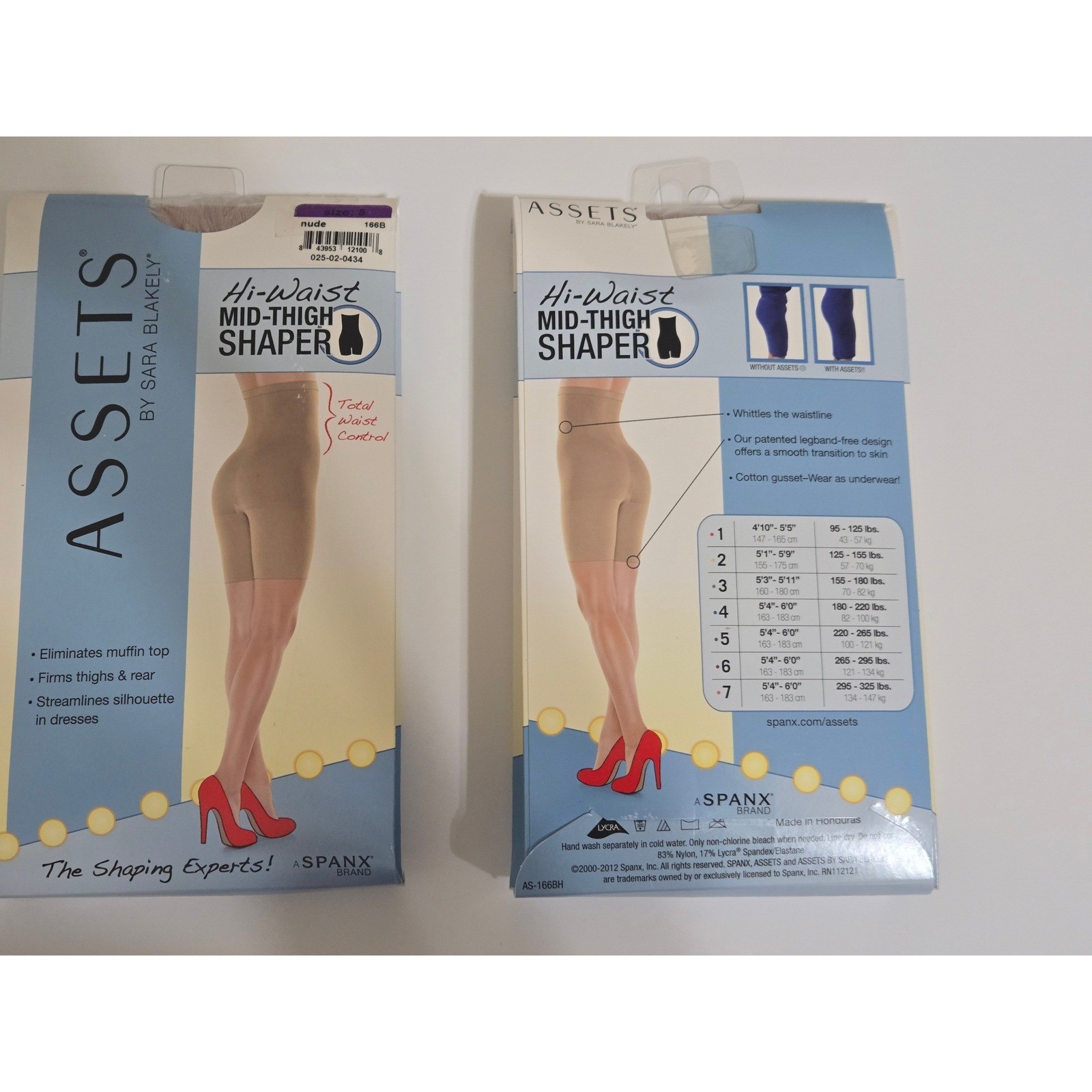 Spanx Assets by Sara Blakely Hi-Waist Mid Thigh Shapers (2 Pk) Size 5 Nude NEW Spanx Assets by Sara Blakely Hi-Waist Mid Thigh Shapers (2 Pk) Size 5 Nude NEW