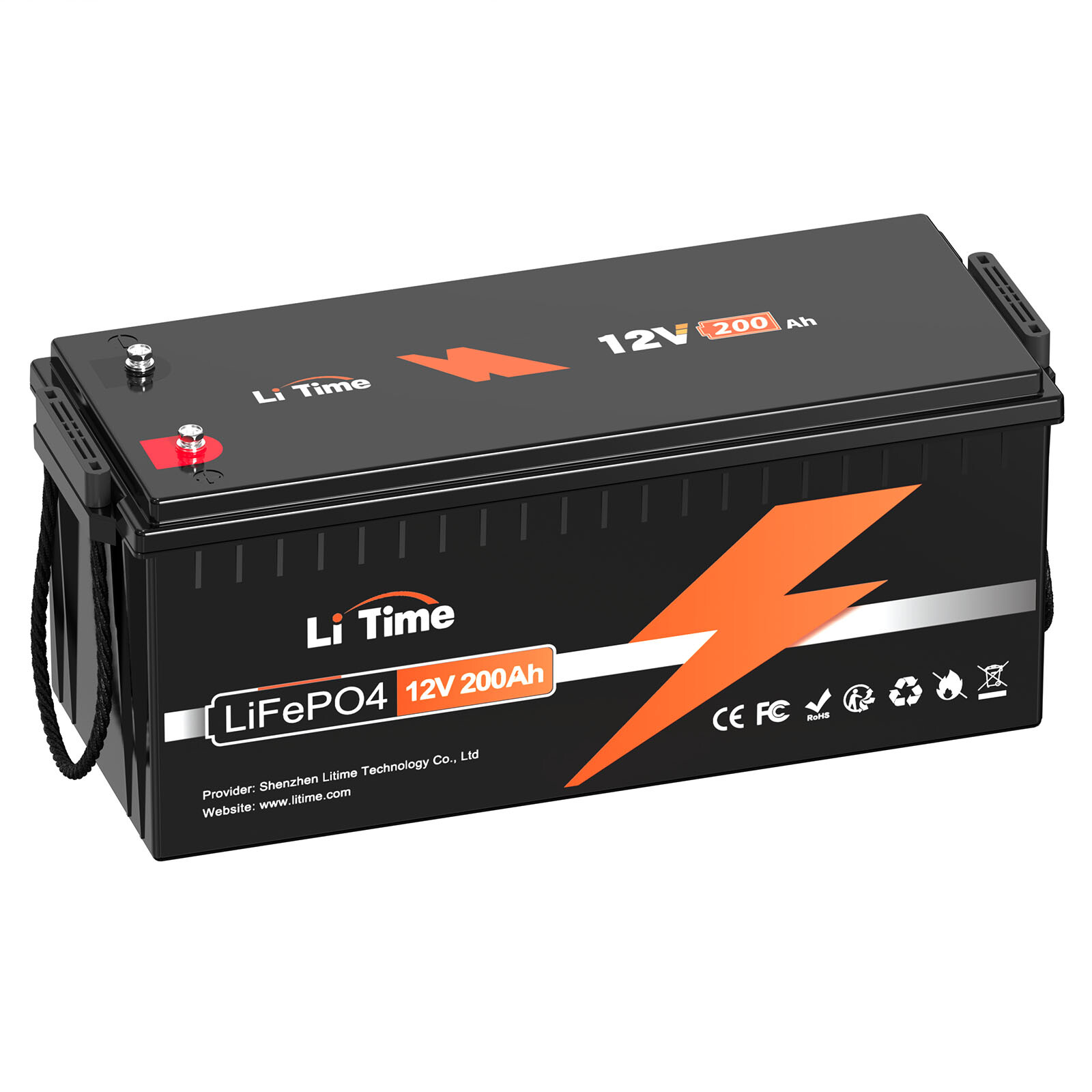 LiTime 12V 200Ah LiFePO4 Deep Cycle Lithium Battery for RV Marine-Refurbished