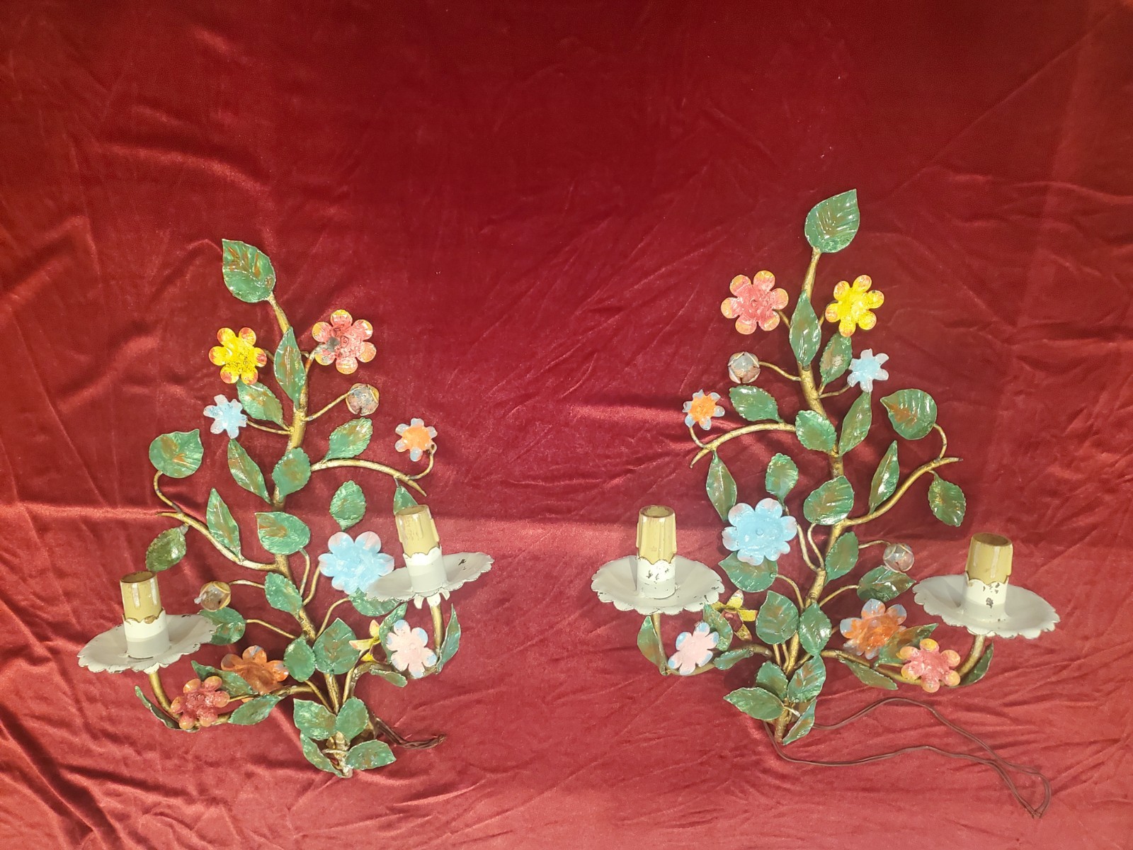 italian tole wall sconce
