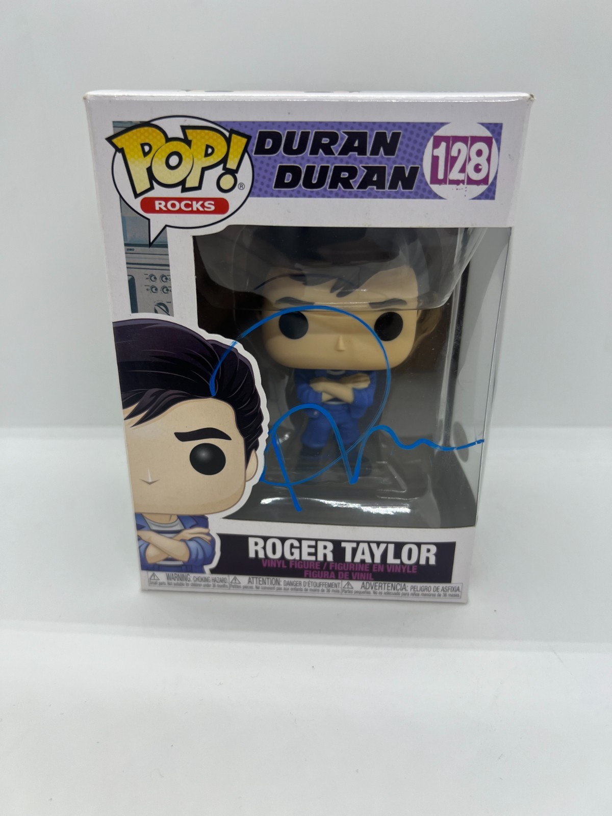 Roger Taylor Signed Funko Pop Duran Duran Drummer #128 ACOA