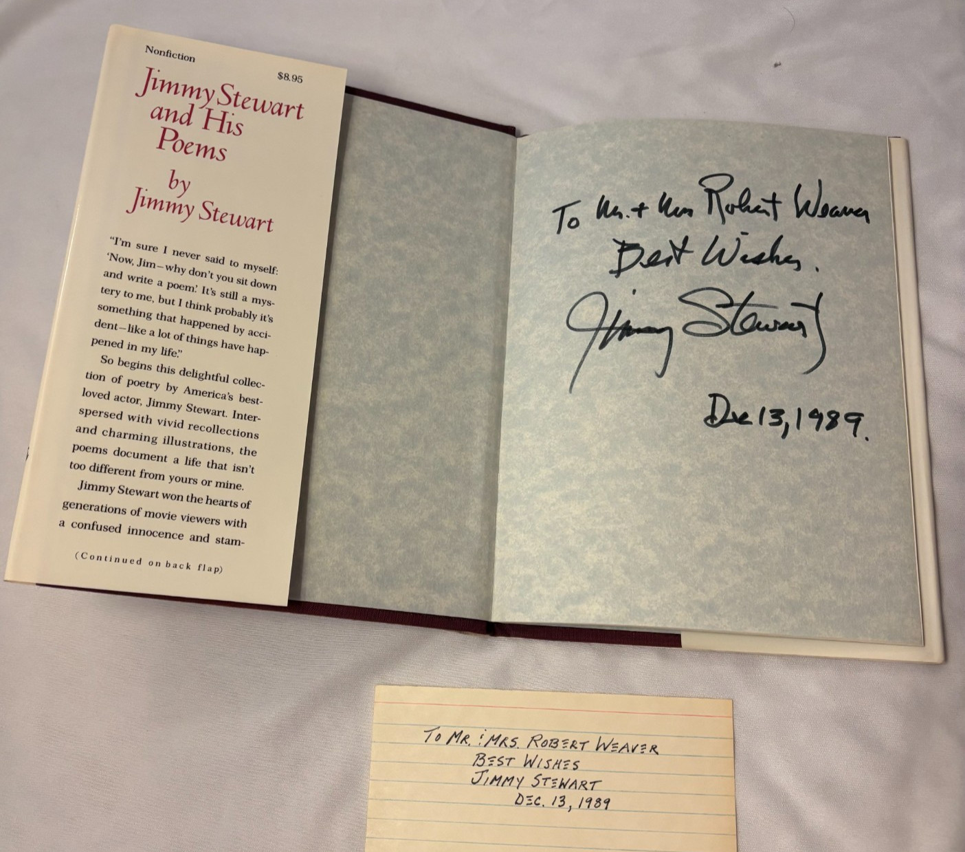 RARE Jimmy Stewart Signed RARE Jimmy Stewart Signed