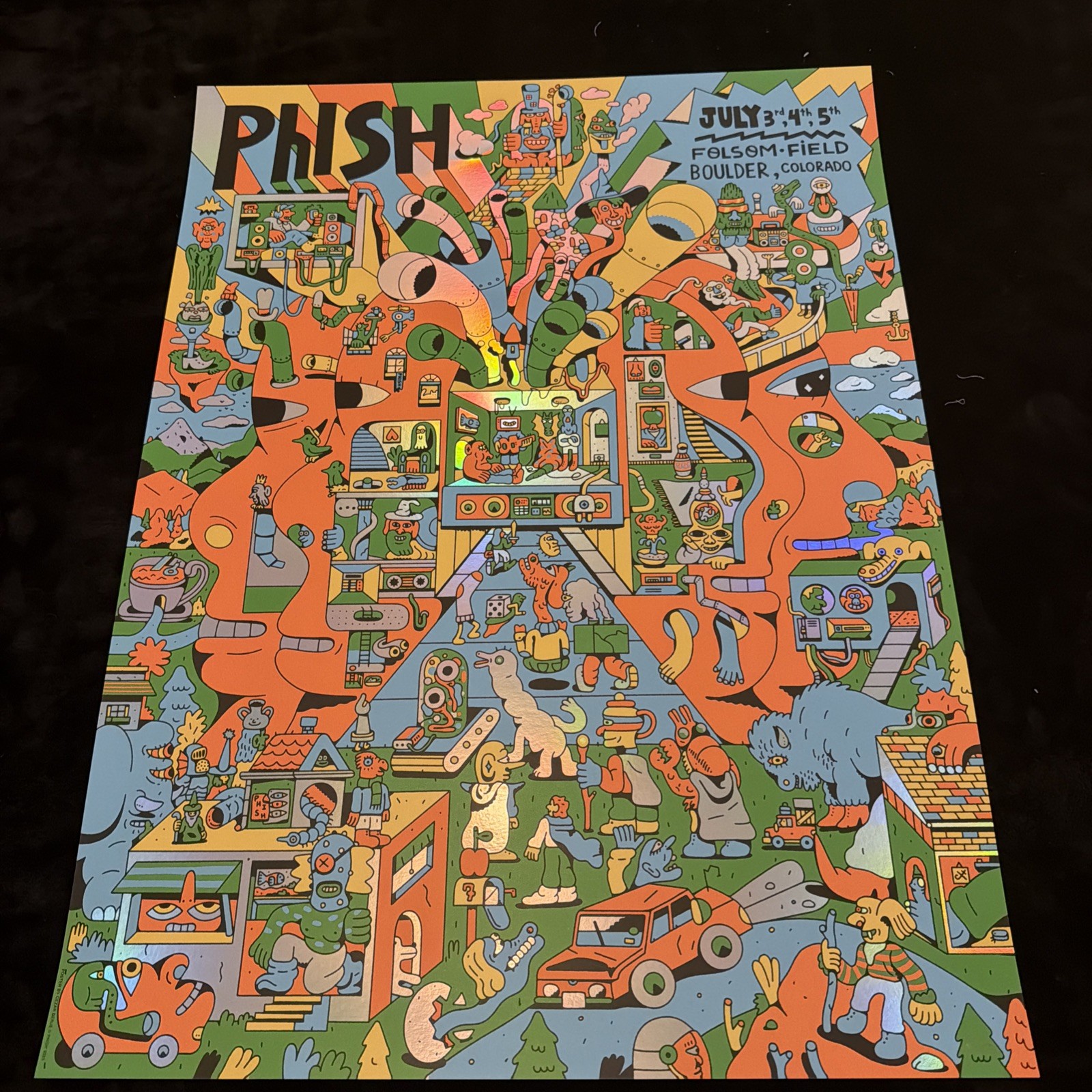 Phish Foil Poster 2025 Folsom Field Boulder Berje AP AP23/50  July 3 4 5
