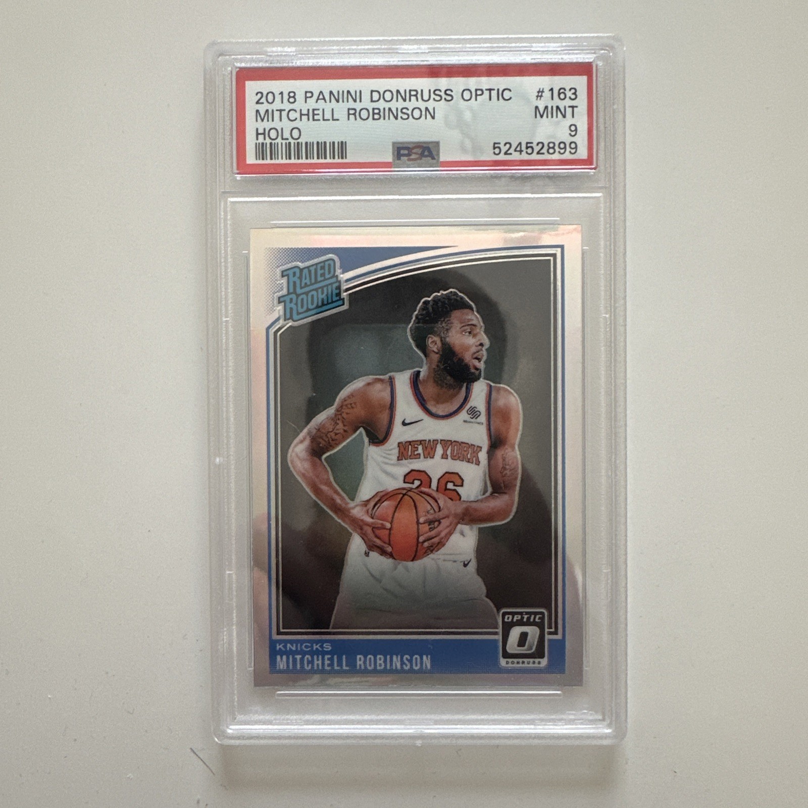 2018-19 Panini Donruss Optic - Rated Rookie Mitchell Robinson #163 Holo 2018-19 Panini Donruss Optic - Rated Rookie Mitchell Robinson #163 Holo