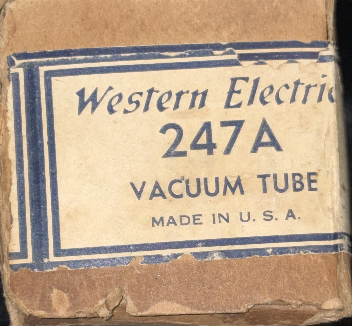 - 247A - Western Electric Hot Stamped Branded Base ST NOS NIB Tube $245 OBO RARE