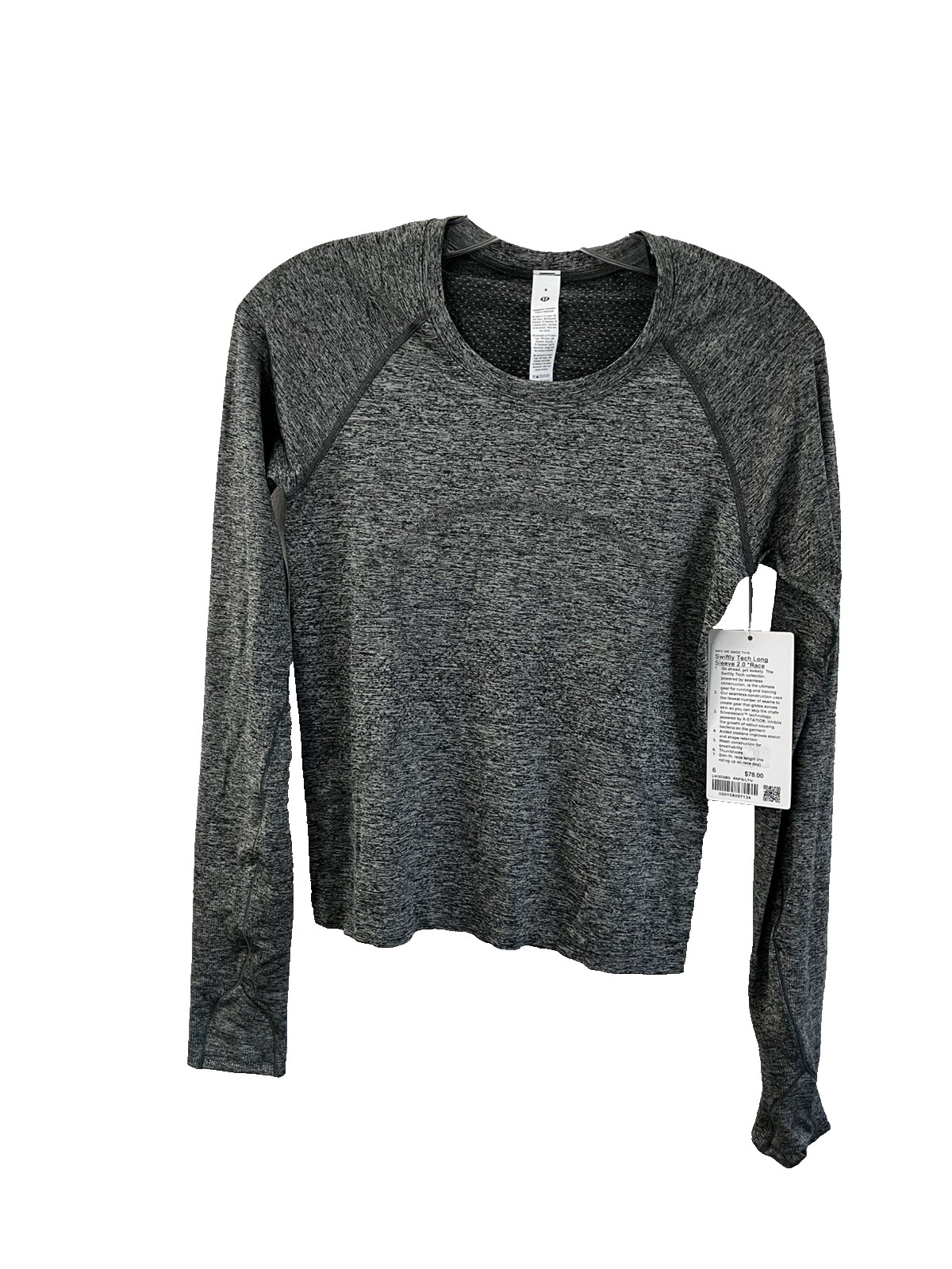 Lululemon SZ 6 Swiftly Tech Long Sleeve Rainforest Green / Light Ivory-Orig $78 Lululemon SZ 6 Swiftly Tech Long Sleeve Rainforest Green / Light Ivory-Orig $78