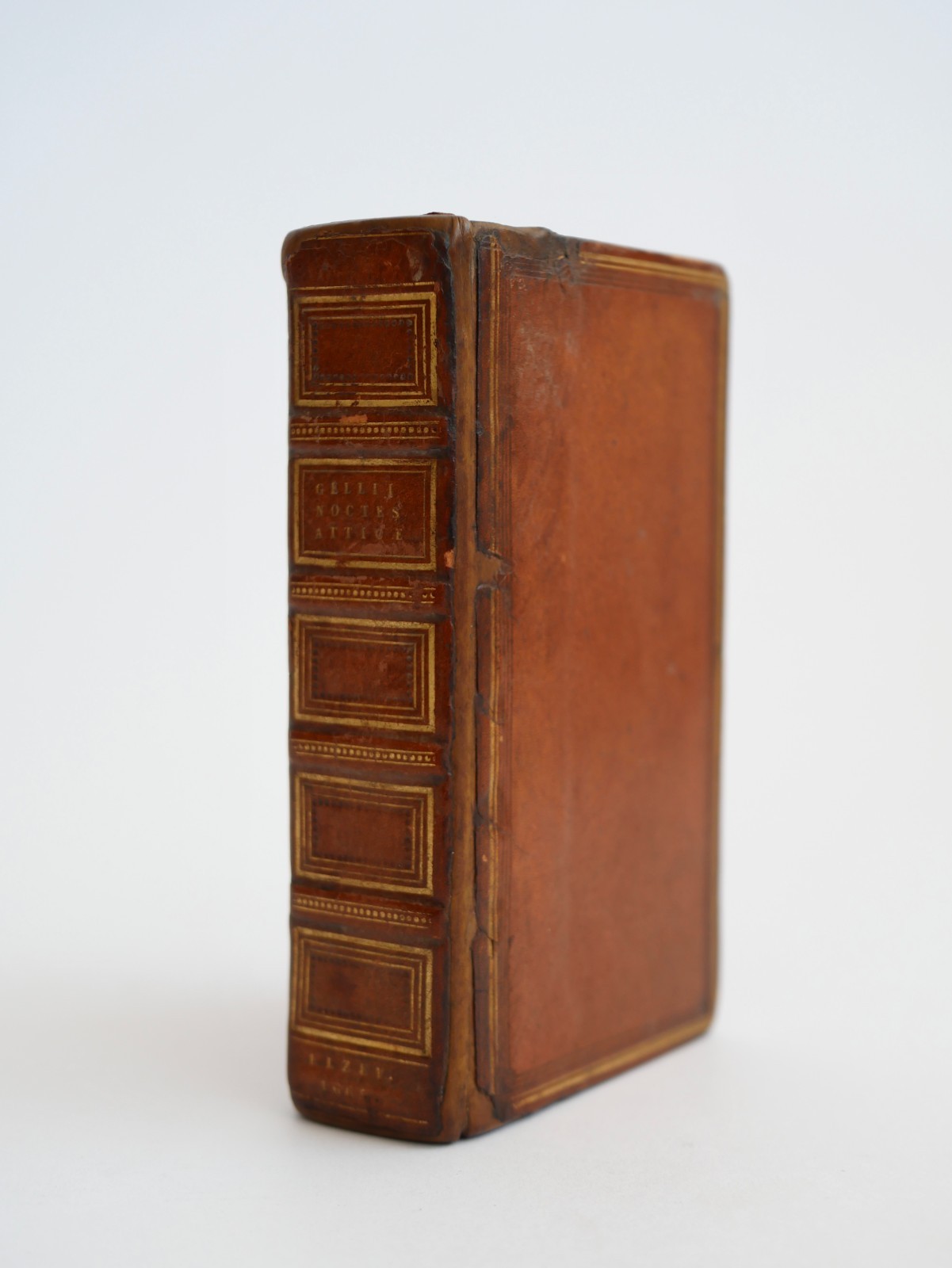 Aulus Gellius Noctes Atticae 1665 Elzevir Full Calf Fine Binding Tim Lutz Copy