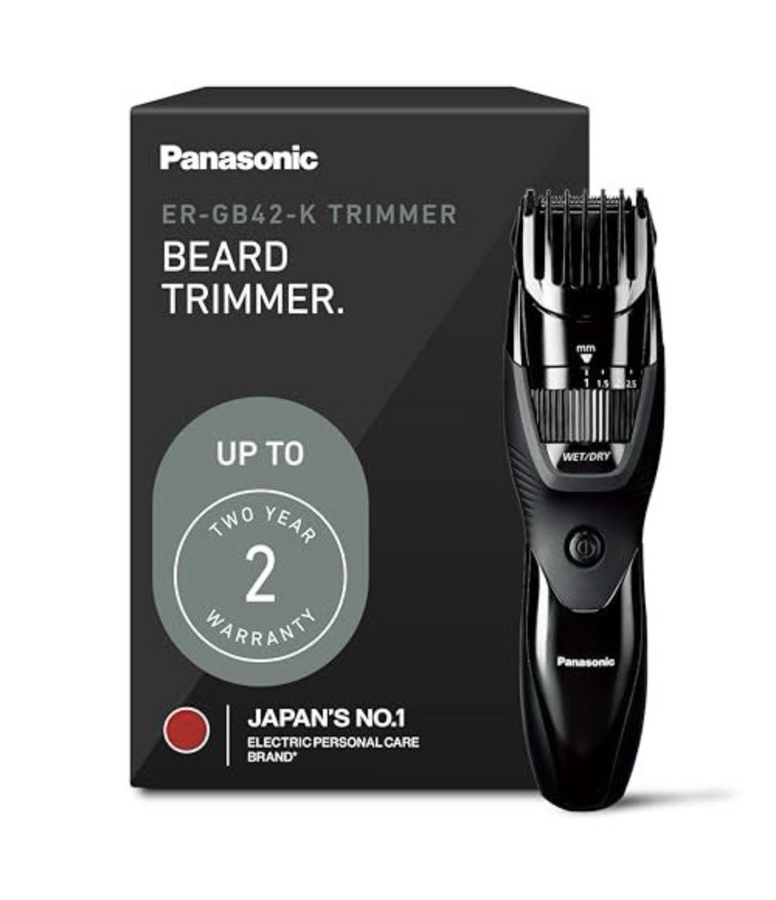 Panasonic ER-GB42-K Wet/Dry Beard/Mustache Precision Trimmer Battery Black Panasonic ER-GB42-K Wet/Dry Beard/Mustache Precision Trimmer Battery Black