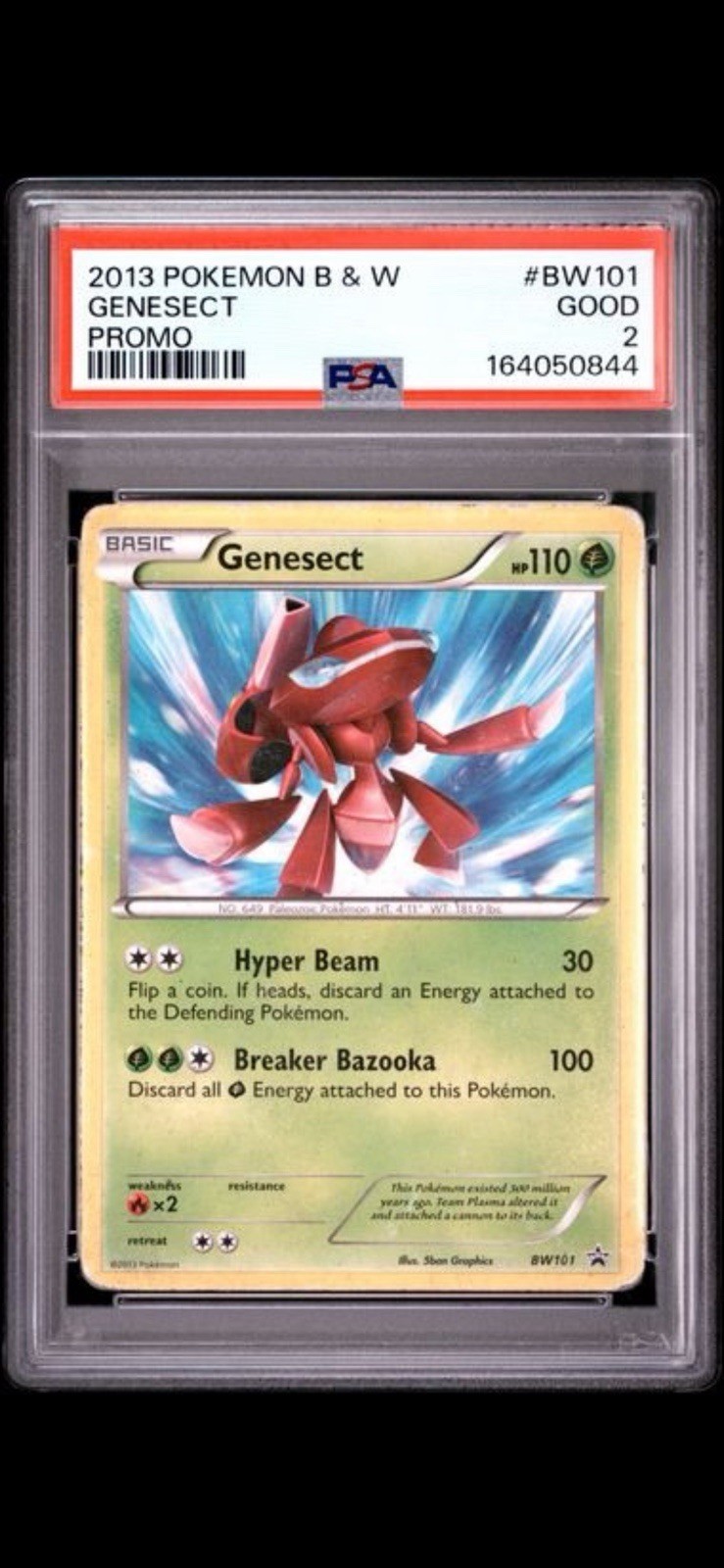 2013 Genesect BW101 Black Star DVD Promo ✨ NEW CERT ✨ POP 1✨ PSA 2✨
