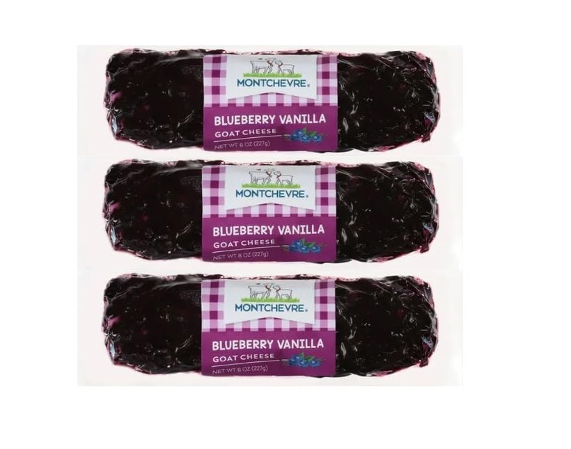 Montchevre Blueberry Vanilla Goat Cheese 8 oz- Pack of 3 Montchevre Blueberry Vanilla Goat Cheese 8 oz- Pack of 3