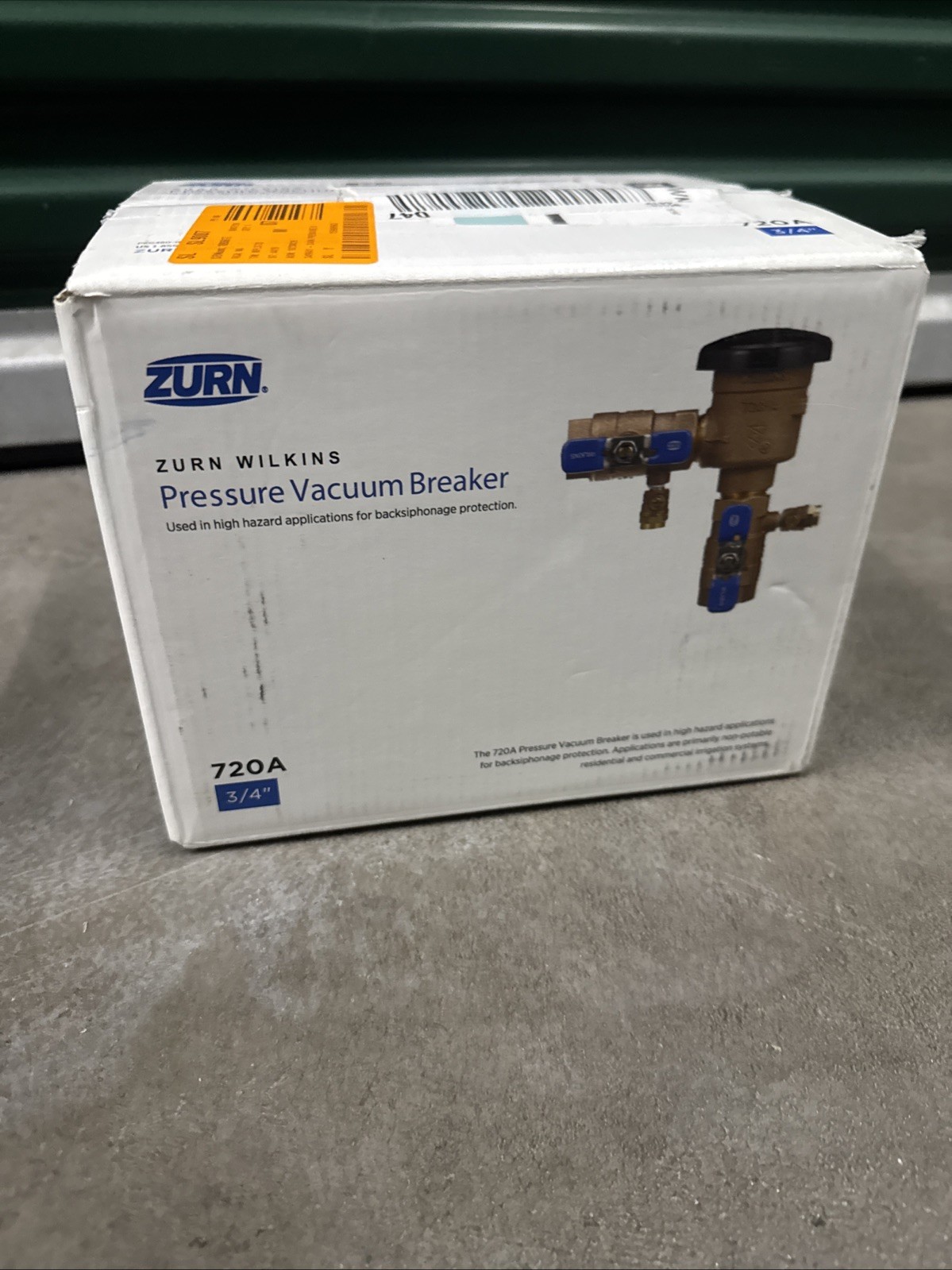 Zurn 34-720A Wilkins 3/4In. 150 PSI Pressure Vacuum Breaker Assembly
