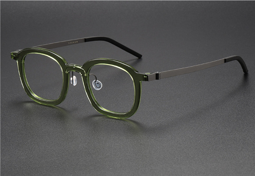 Retro Patchwork Acetate Pure Titanium Full Rim Eyeglass Frame Eyewear Men Women Retro Patchwork Acetate Pure Titanium Full Rim Eyeglass Frame Eyewear Men Women