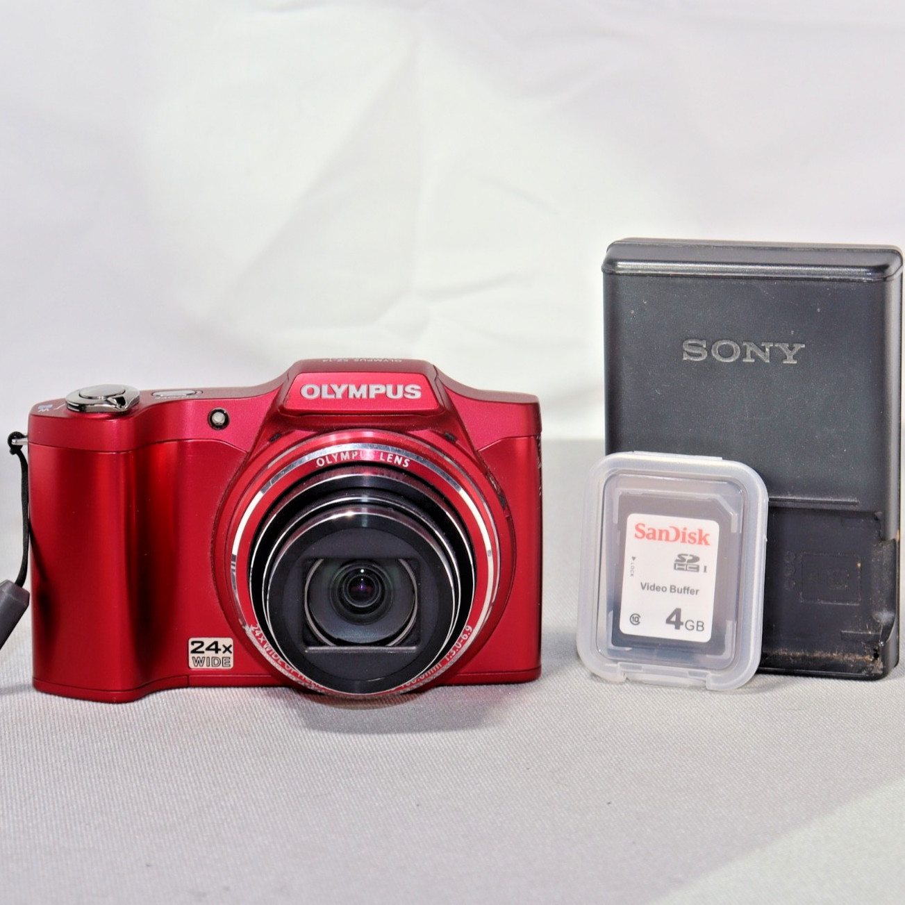 Olympus SZ-14 14MP Digital Camera Red *GOOD/TESTED* W 4gb SD + Charger Olympus SZ-14 14MP Digital Camera Red *GOOD/TESTED* W 4gb SD + Charger