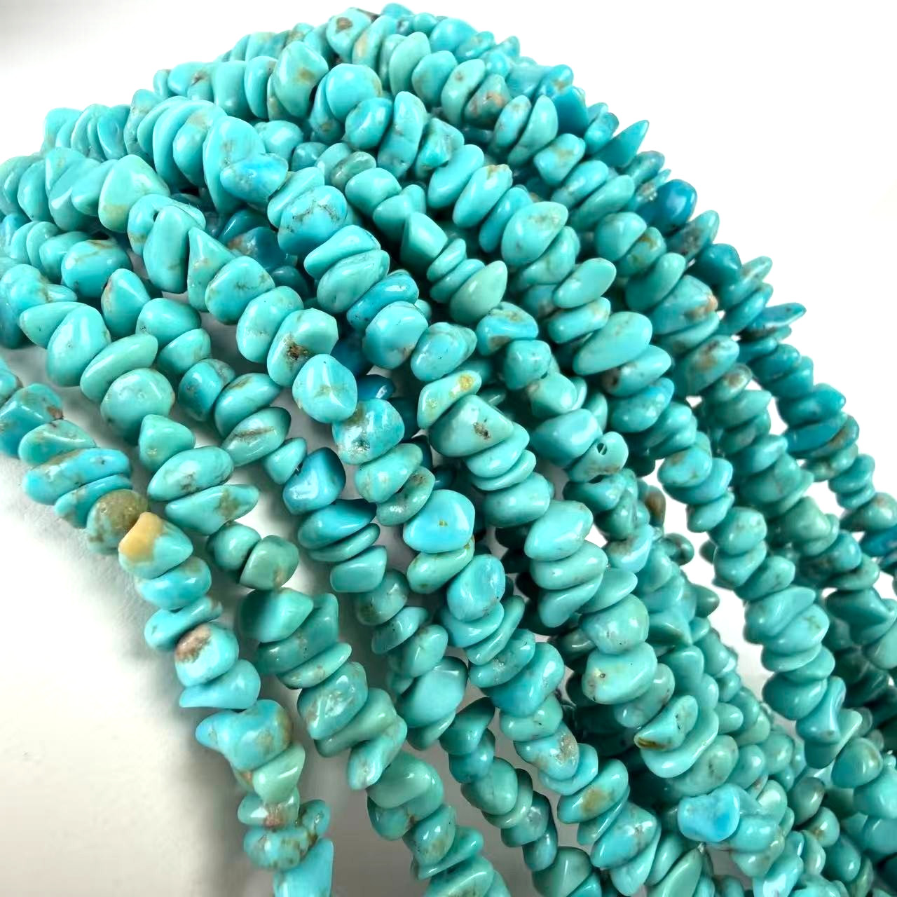 4-6mm Natural Kingman Turquoise Pebble Nugget Beads Sky Blue 15 Inch TP215 4-6mm Natural Kingman Turquoise Pebble Nugget Beads Sky Blue 15 Inch TP215