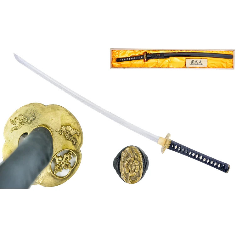 Musashi Gold Collection Sakura Hand Forged Japanese Samurai Katana Sword