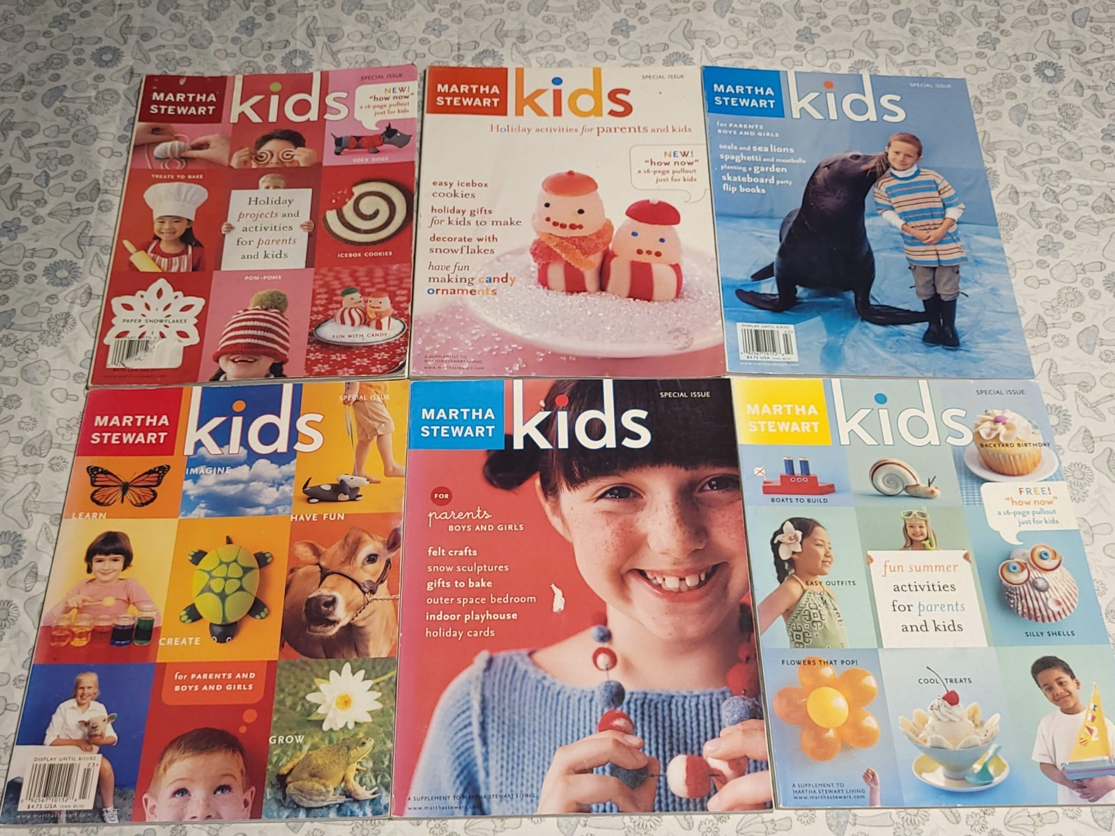 Marth Stewart Kids Magazine Lot of 6-Holiday 2001/2002, Spring 2002, Summer 2003 Marth Stewart Kids Magazine Lot of 6-Holiday 2001/2002, Spring 2002, Summer 2003