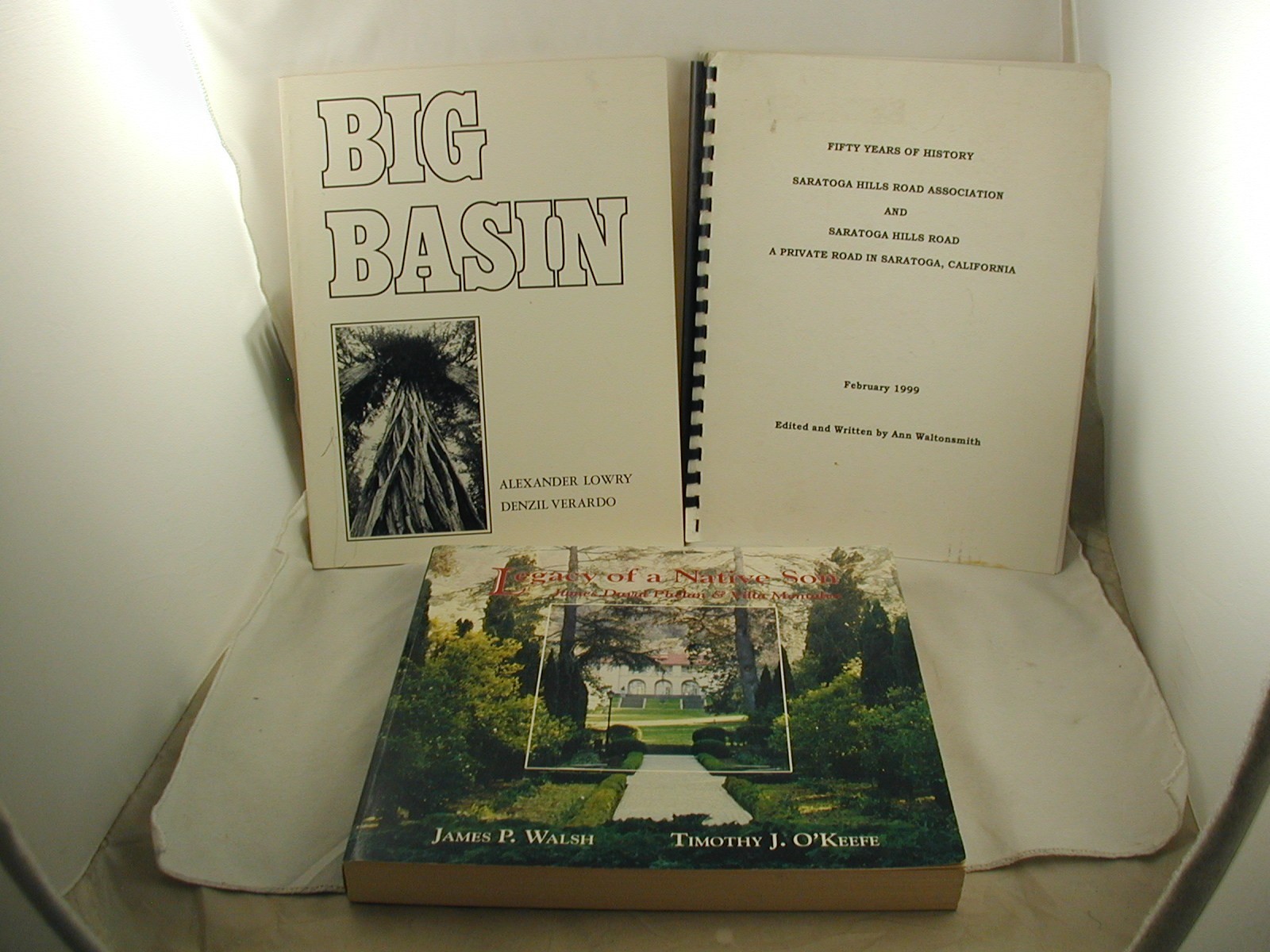 California Local History 3 Books Saratoga Villa Montalvo Big Basin