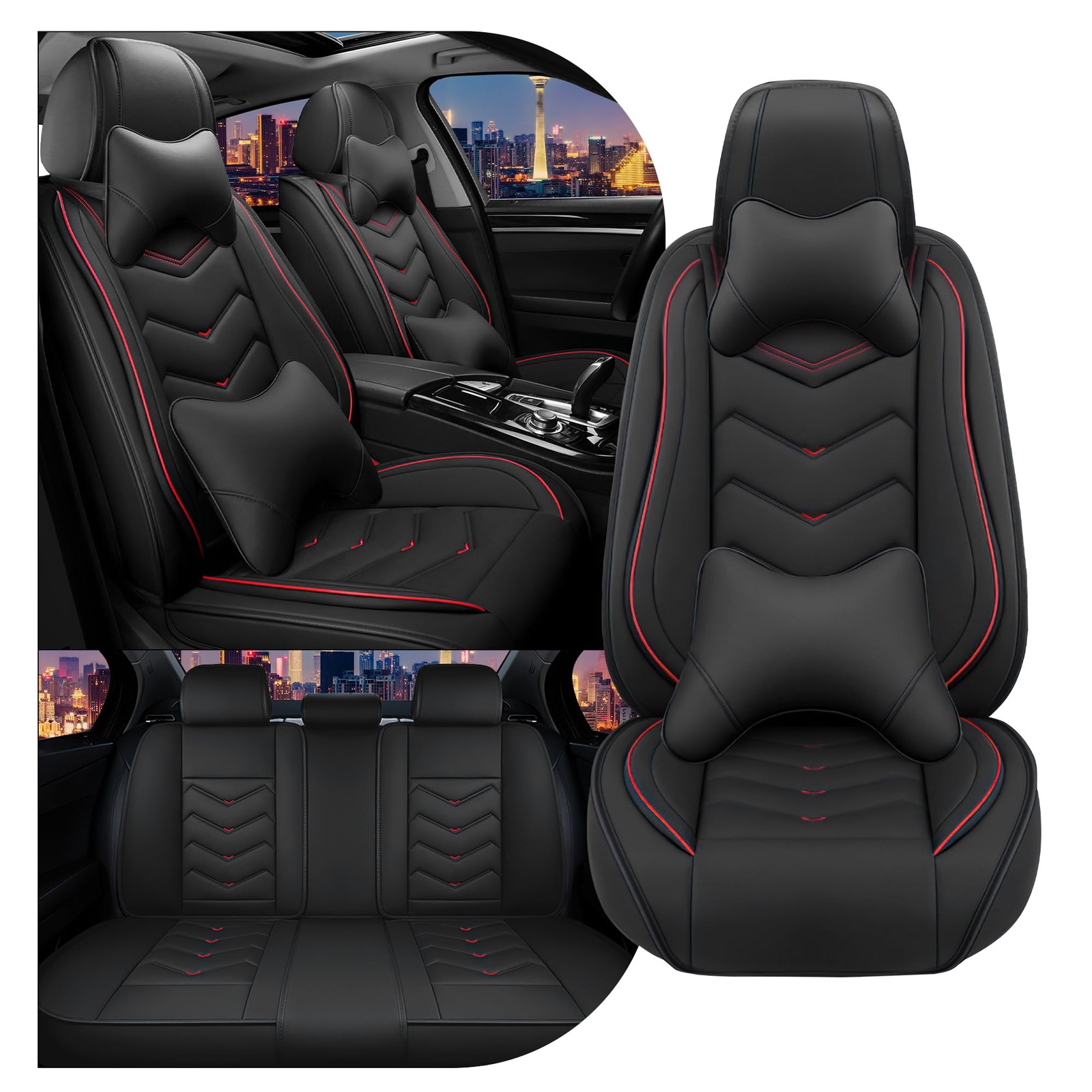 Car Seat Covers for Ford Police Interceptor Utility 2013-2020 Leather 5 Seats