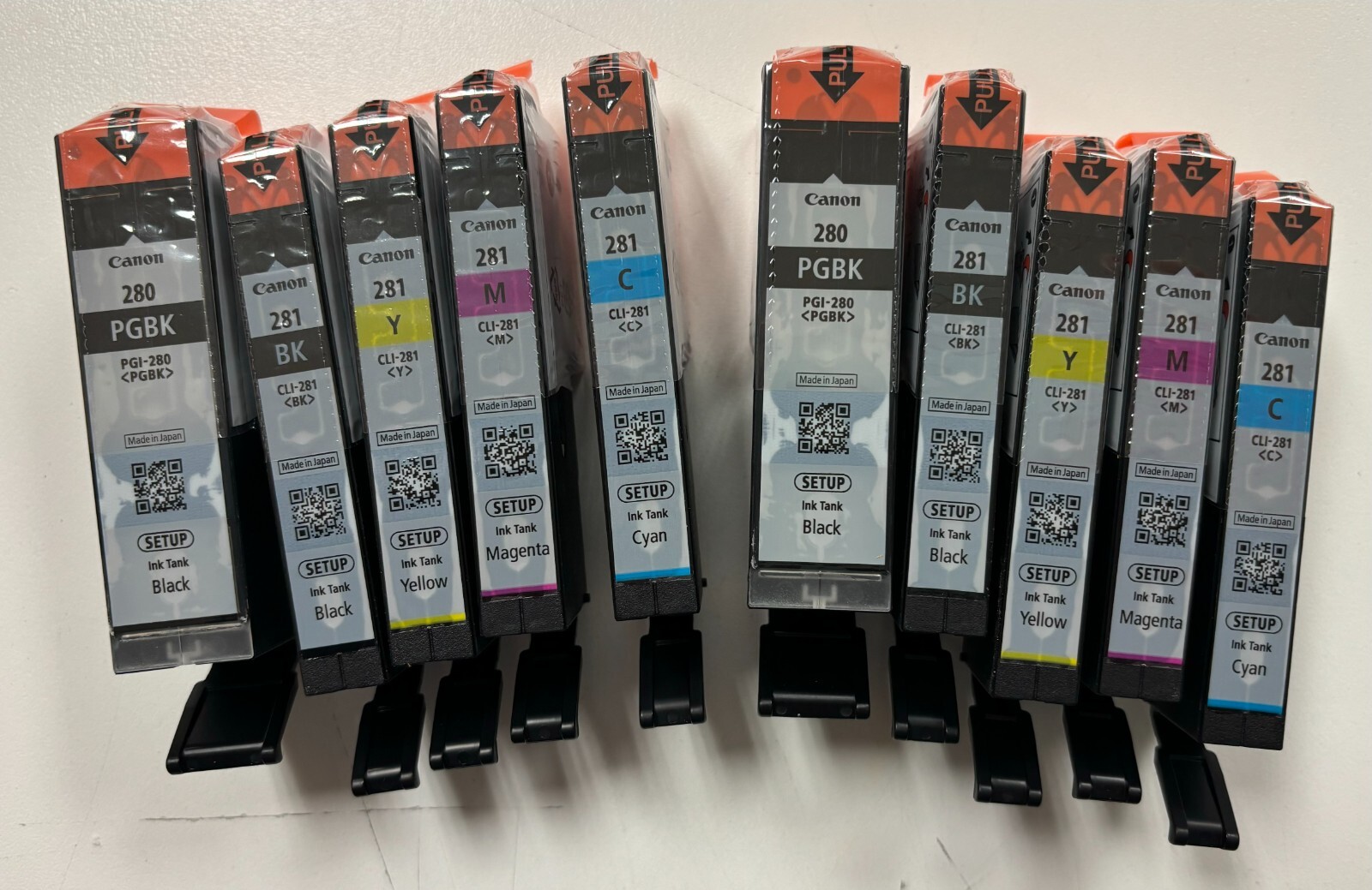 TWO FULL SETS OEM Canon Genuine Ink Cartridge 280/281 Series BRAND NEW TWO FULL SETS OEM Canon Genuine Ink Cartridge 280/281 Series BRAND NEW