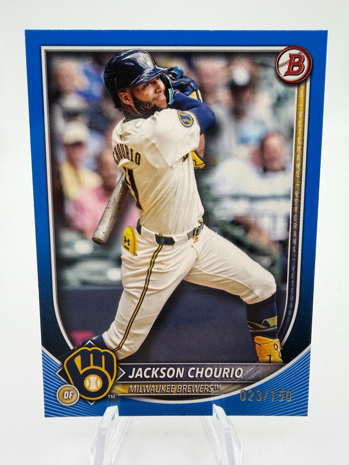 2025 Bowman #11 Jackson Chourio Blue #/150 2025 Bowman #11 Jackson Chourio Blue #/150
