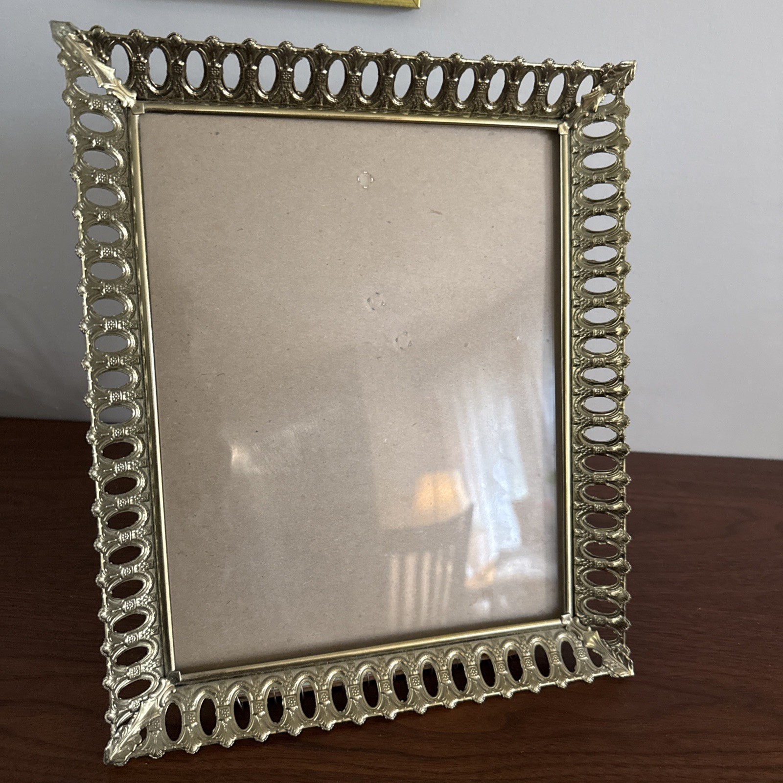 Vintage Ornate Gold Metal Picture Frame Baroque Hollywood Regency Filigree 8x10 Vintage Ornate Gold Metal Picture Frame Baroque Hollywood Regency Filigree 8x10